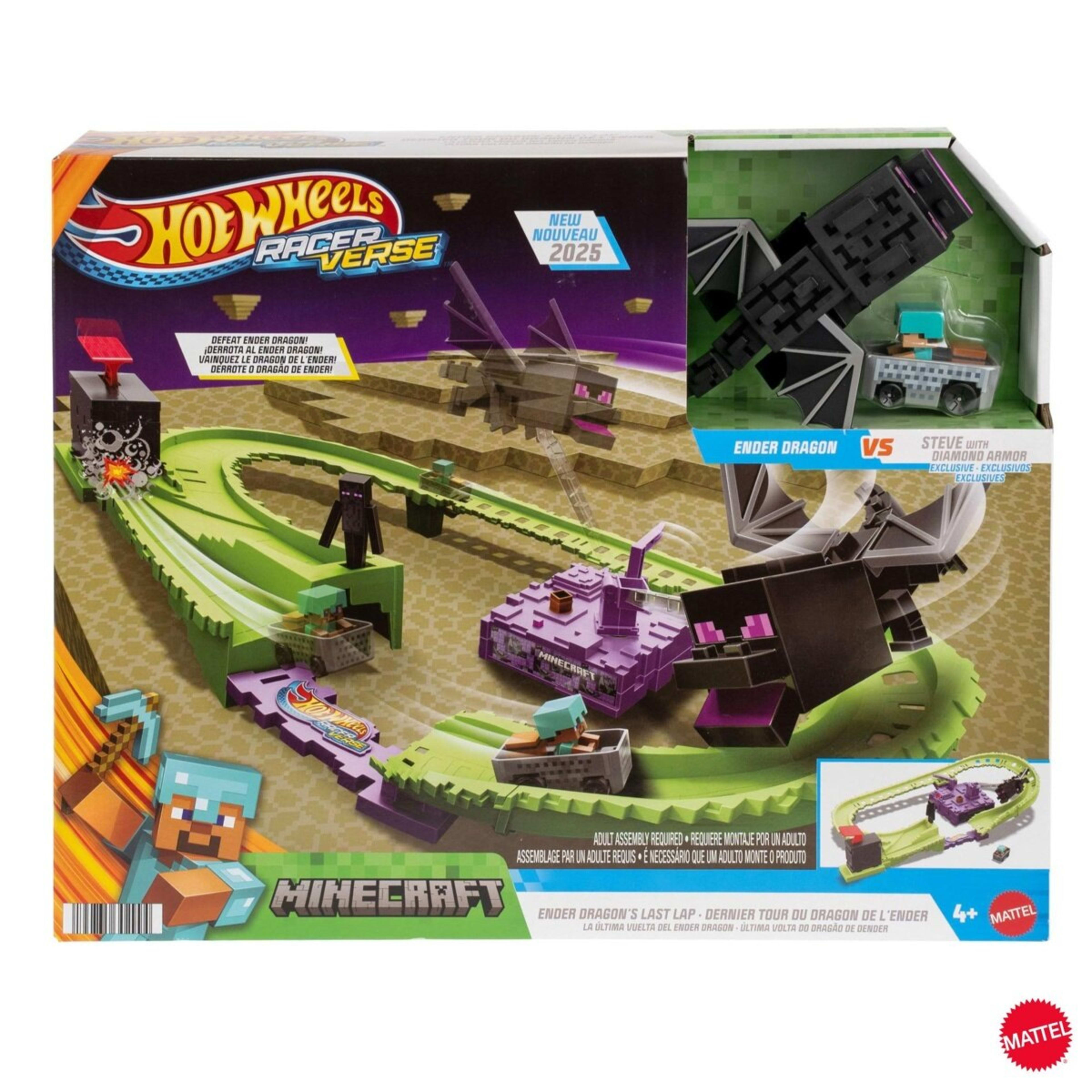 1 Hot Wheels RacerVerse Minecraft Ender Dragon's Last Lap Track Set, 1 of 6