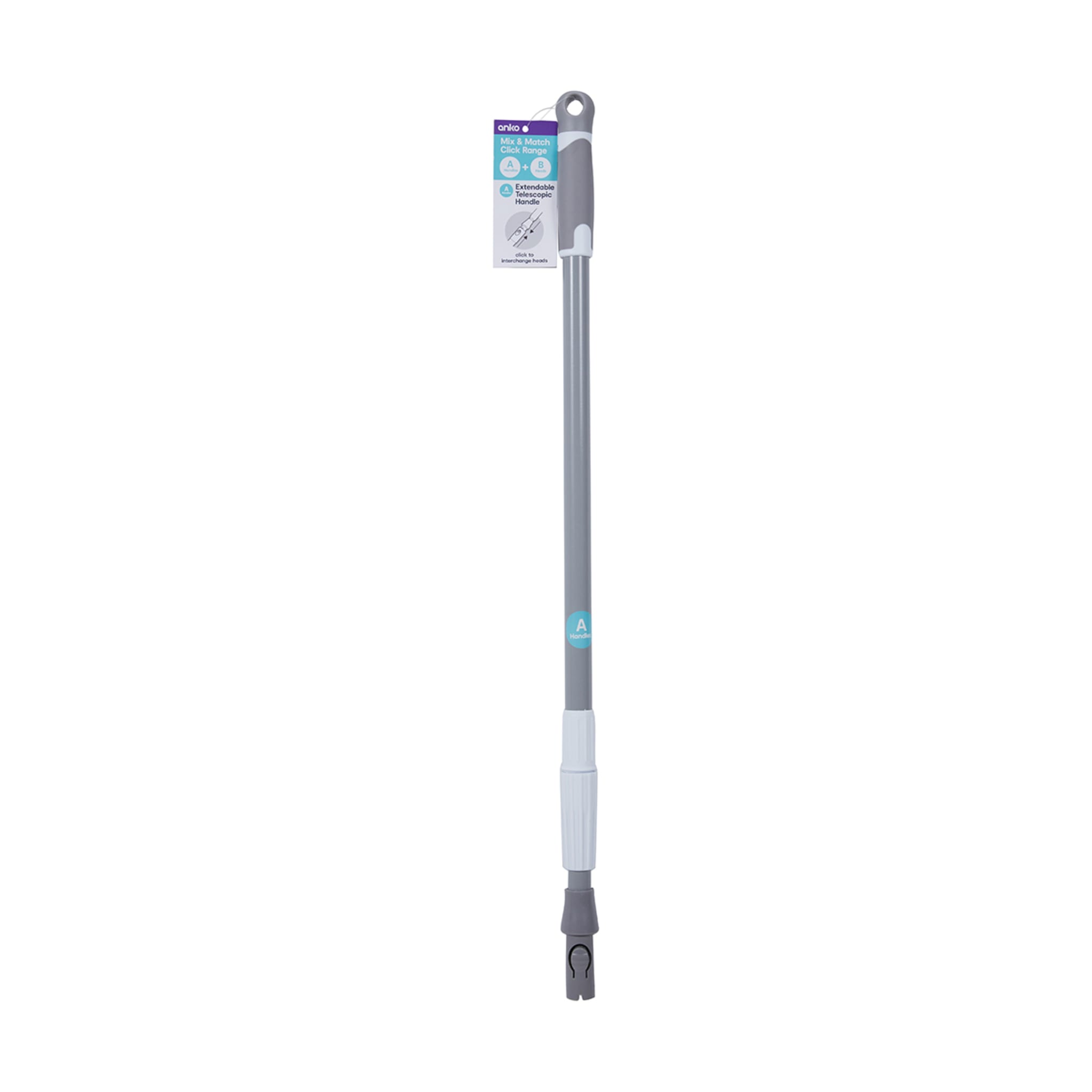 Extendable Telescopic Handle Mix & Match Click Range Kmart