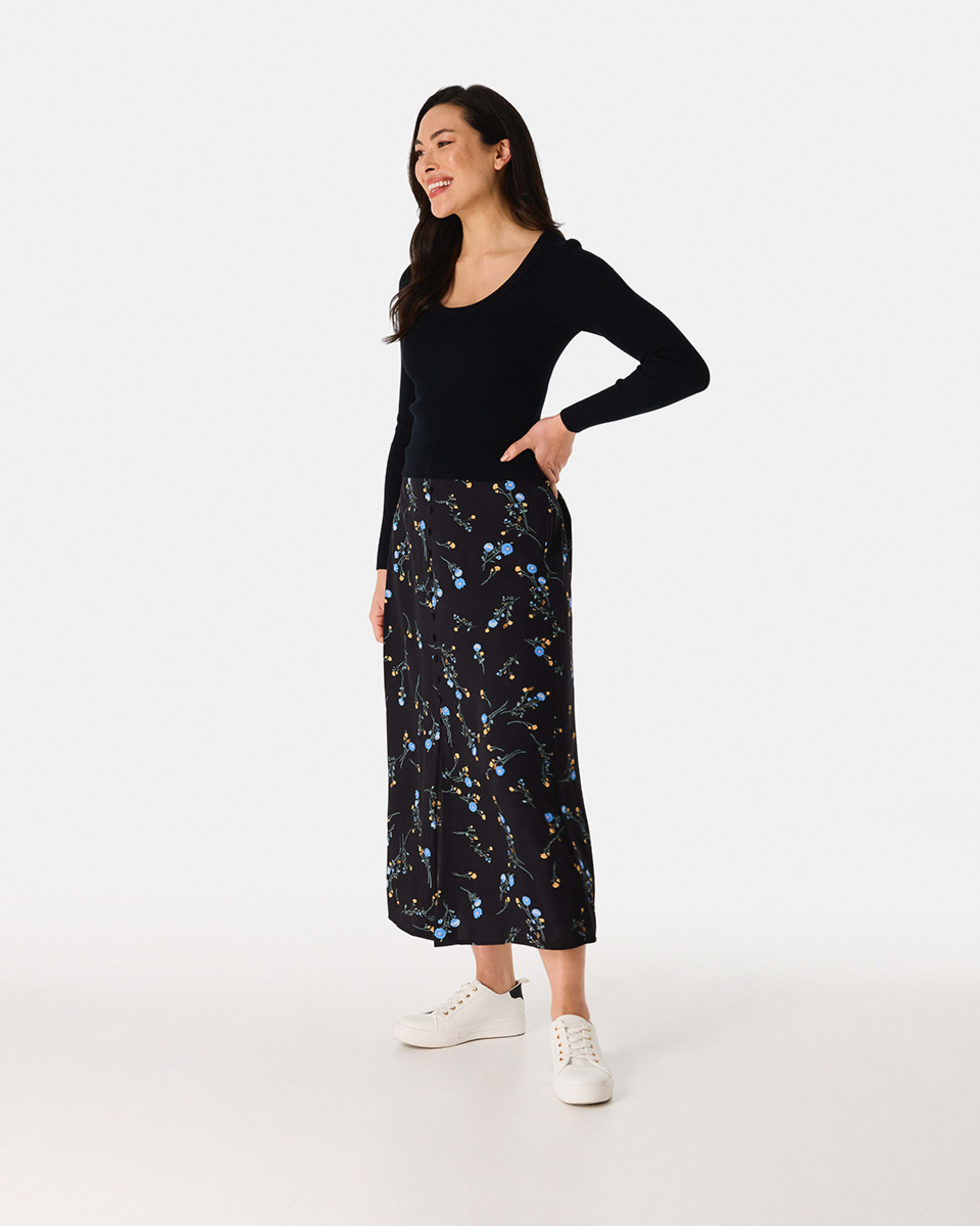 Long Sleeve True Knit Scoop Neck Top Kmart