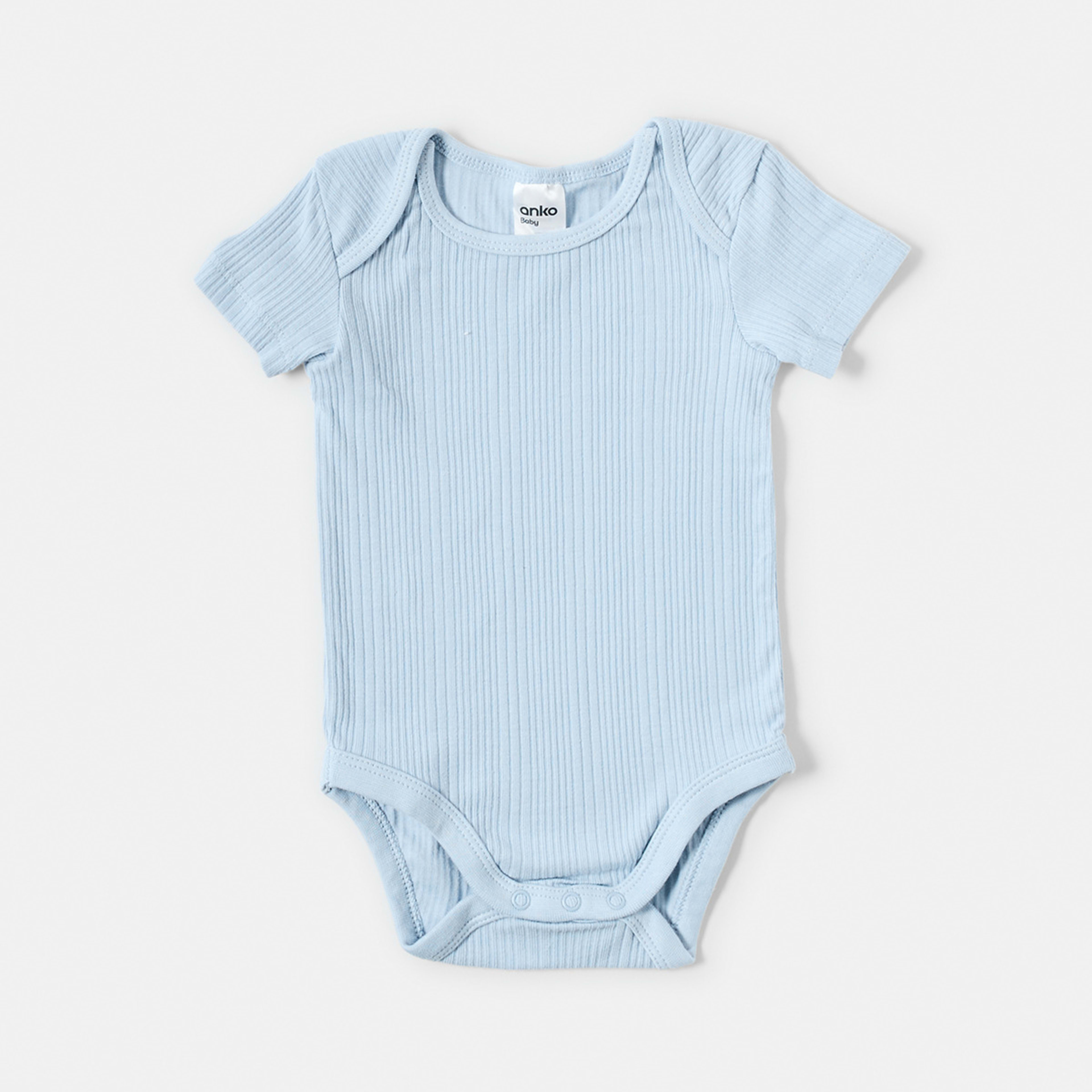 3 5 Pack Short Sleeve Bodysuits Baby Blue Multi Pack, 3 of 10