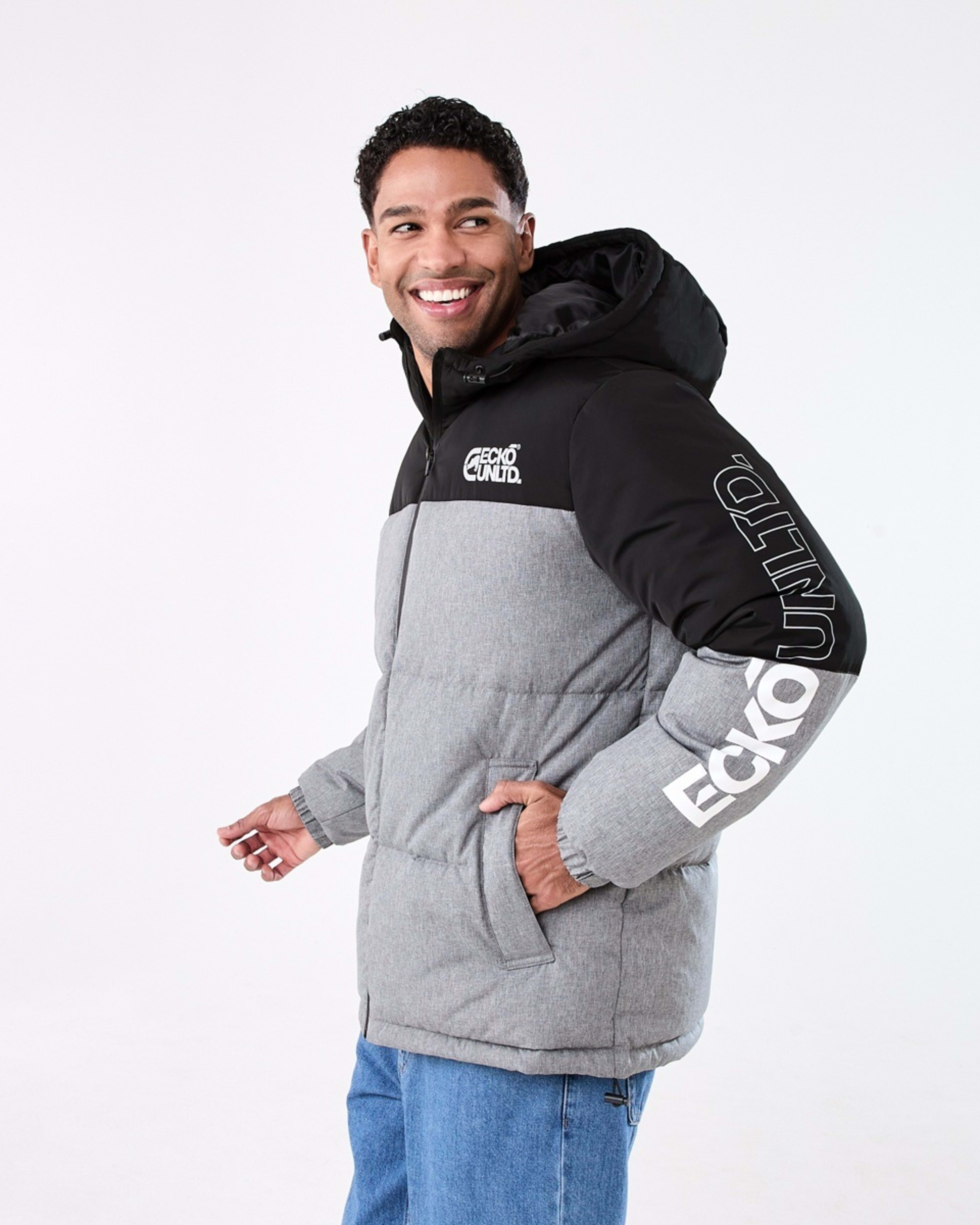 3 Ecko License Puffer Jacket Black, 3 of 9