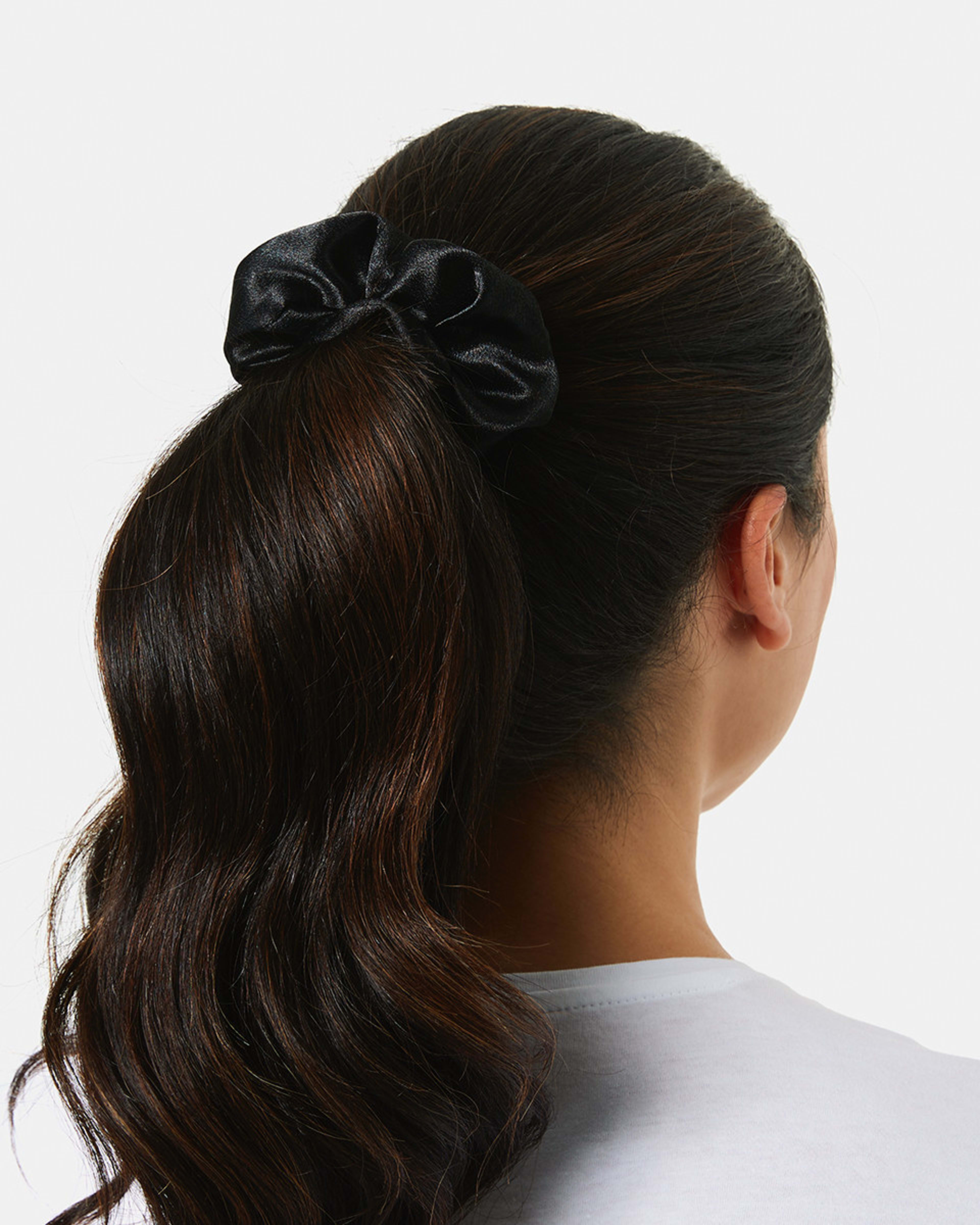 4 3 Pack Textured Hair Scrunchies - Black Black, 4 of 5