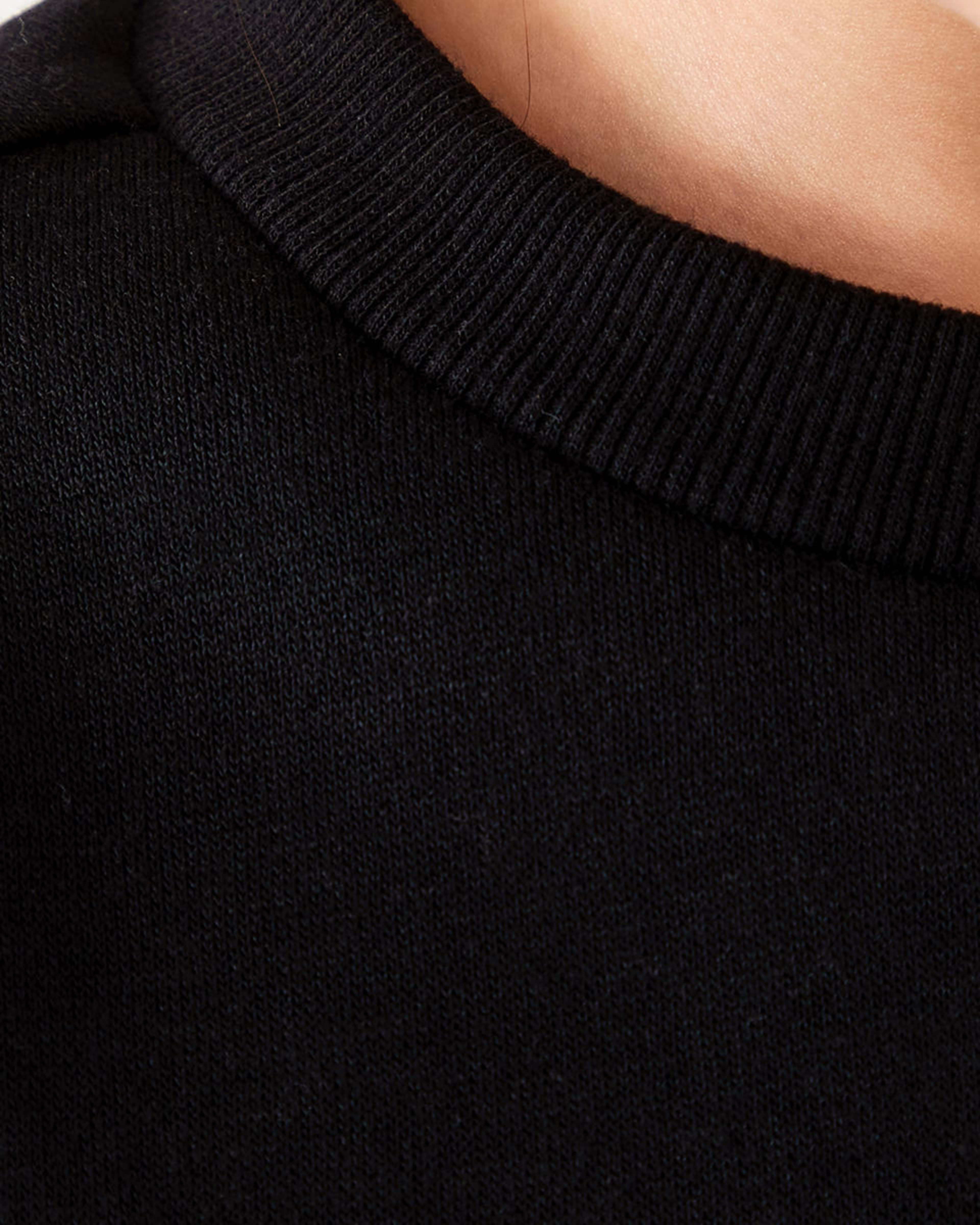 4 Basic Crew Neck Sweatshirt Black, 4 of 8