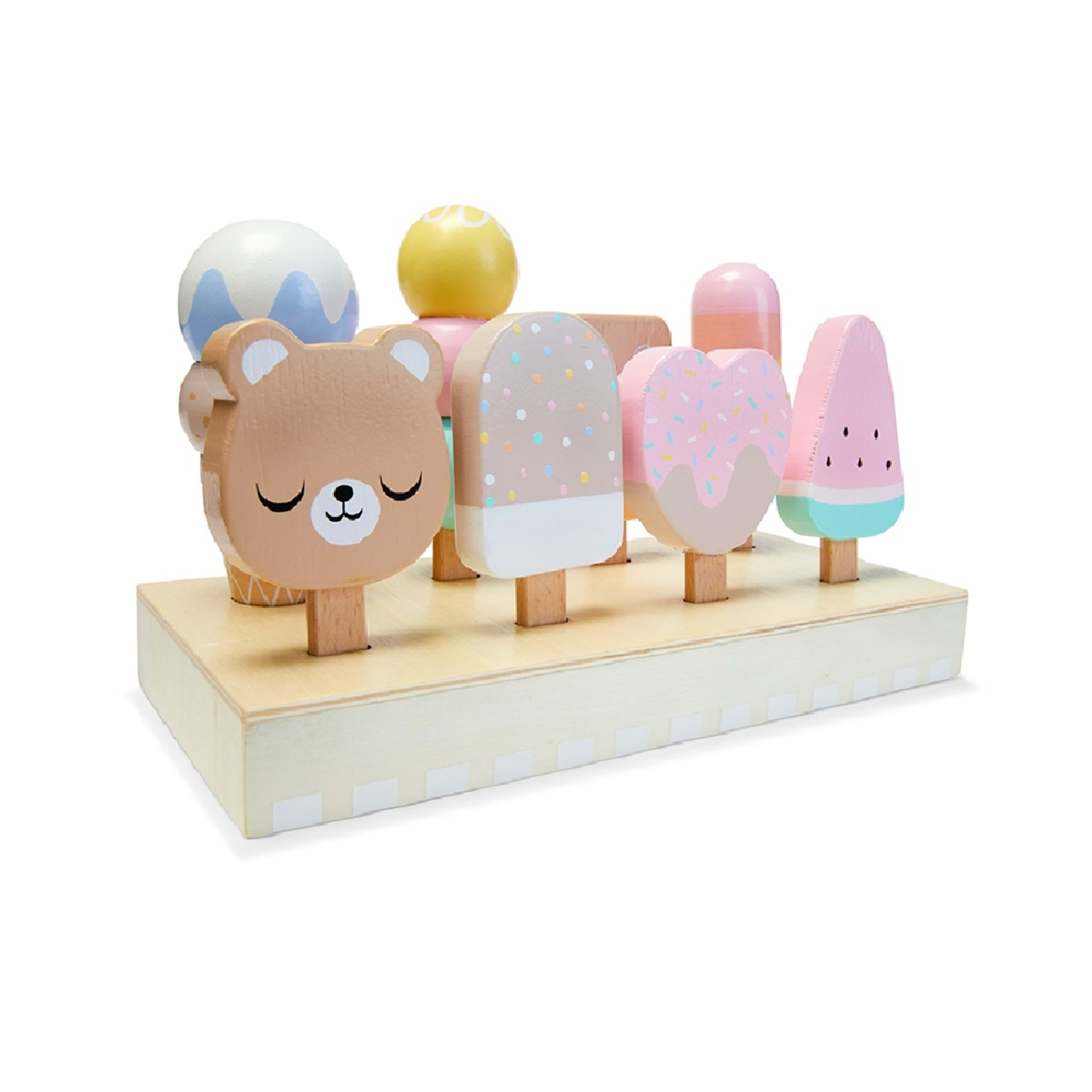 1 Wooden Ice Cream Tray