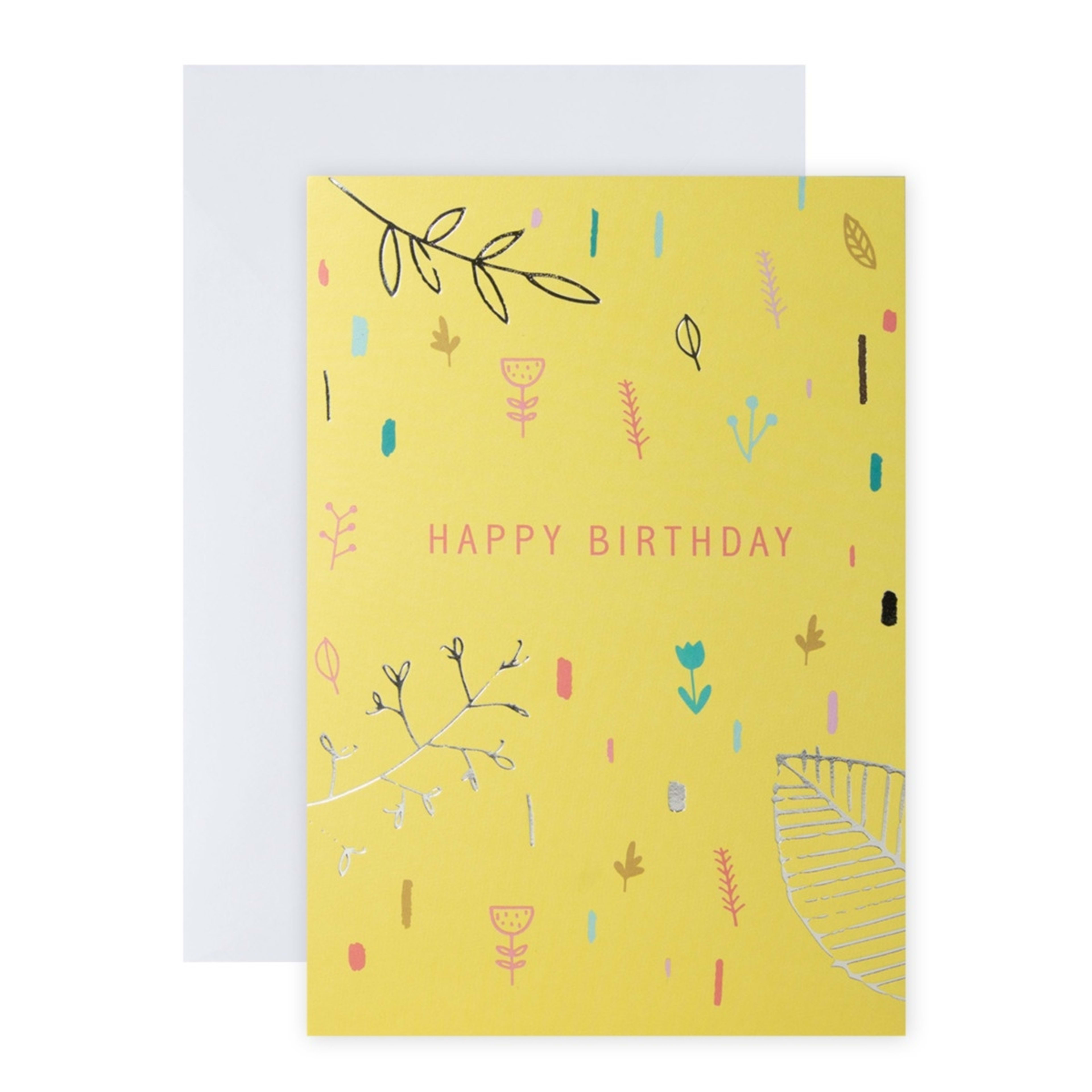 1 Connections from Hallmark Birthday Card - Flowers and Leaves