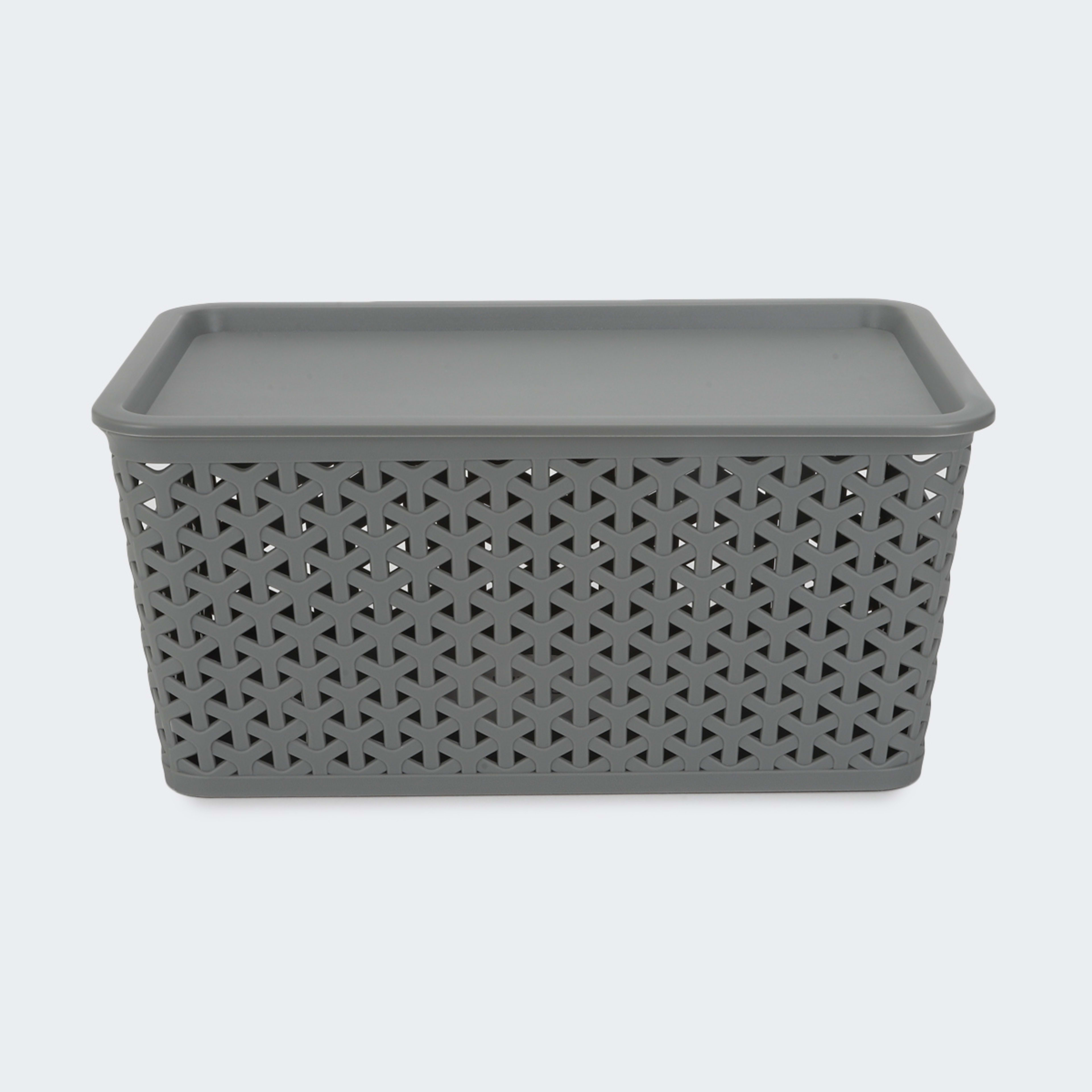 Storage Container with Lid Small Grey Kmart