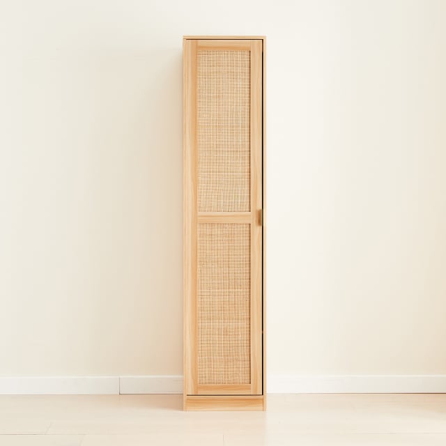 Rattan Wardrobe Hanging Storage with Shelf Kmart