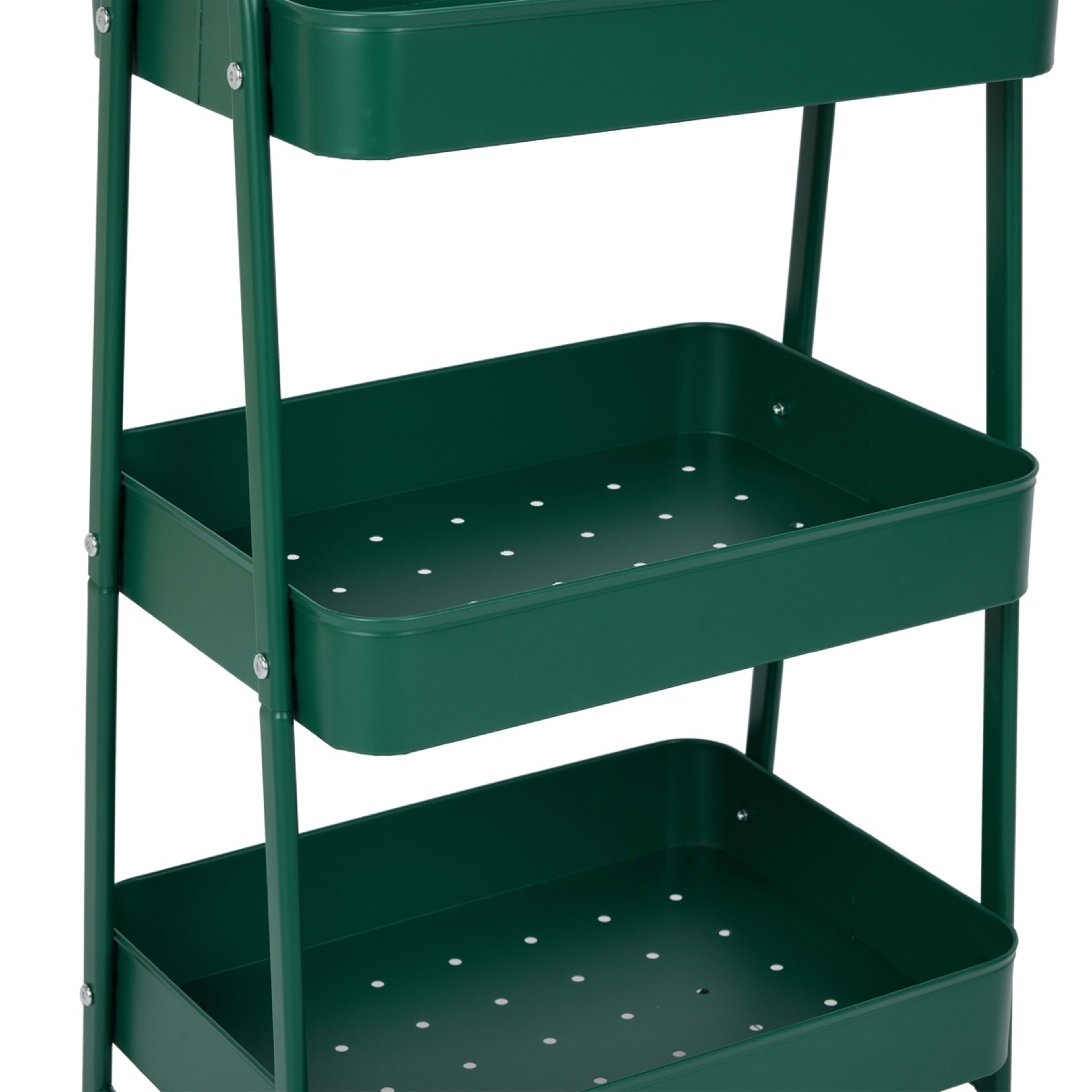 6 Green 3 Tier Trolley, 6 of 7