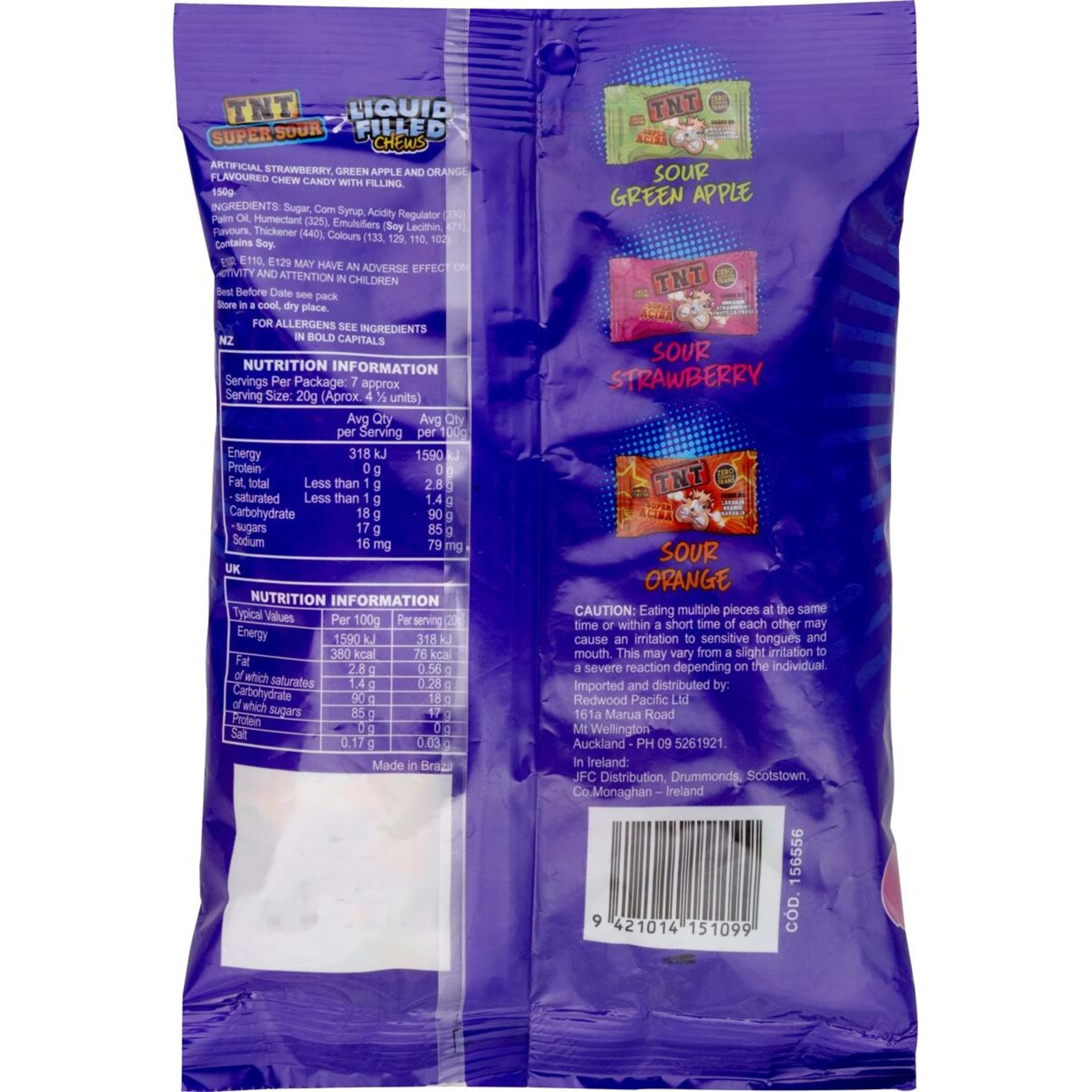 2 TNT Super Sour Liquid Filled Chews 150g, 2 of 2