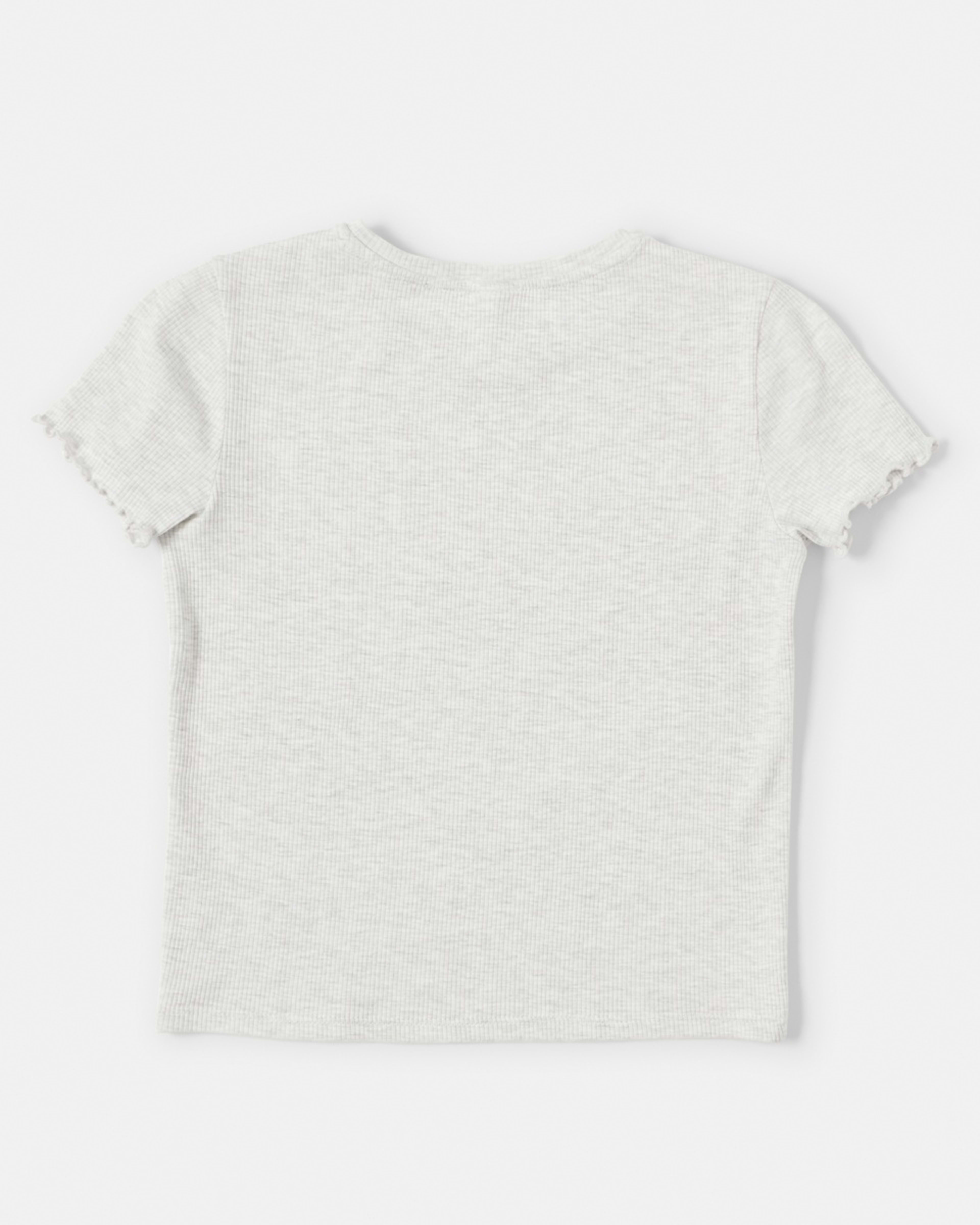 9 Short Sleeve Rib Top Wht Marle, 9 of 9