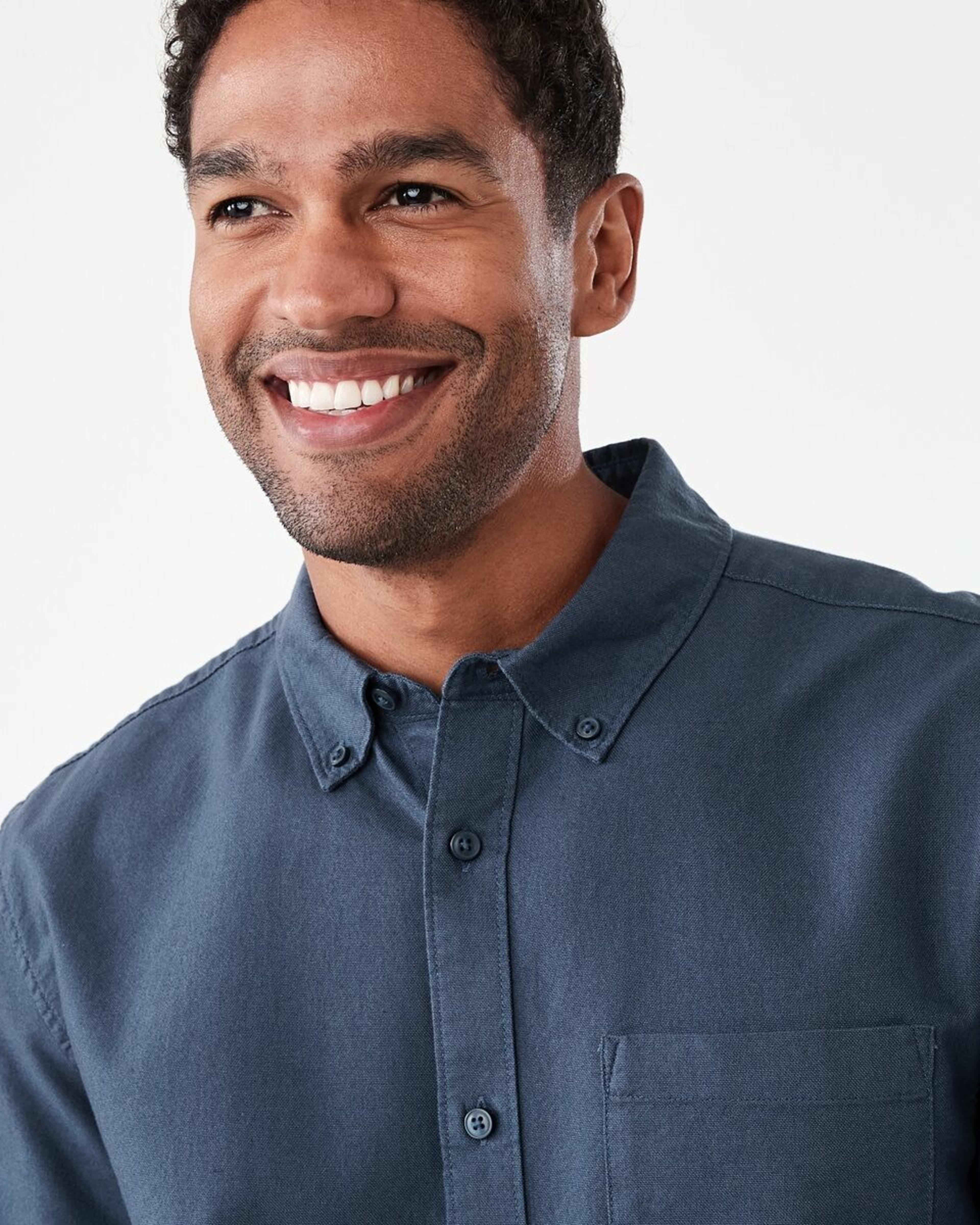 4 Long Sleeve Oxford Shirt BLUE NIGHTS, 4 of 7