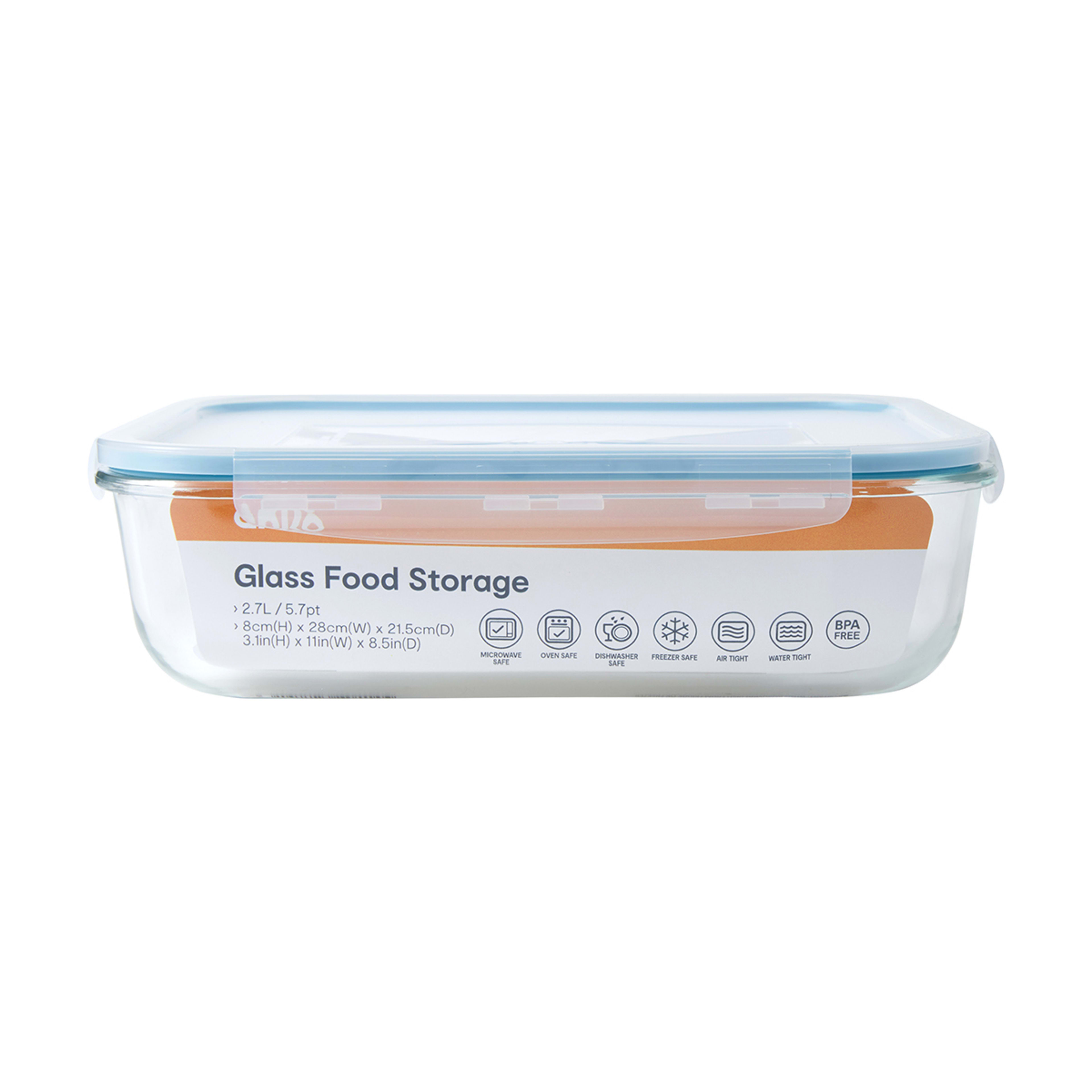 2.7L Glass Food Storage Kmart
