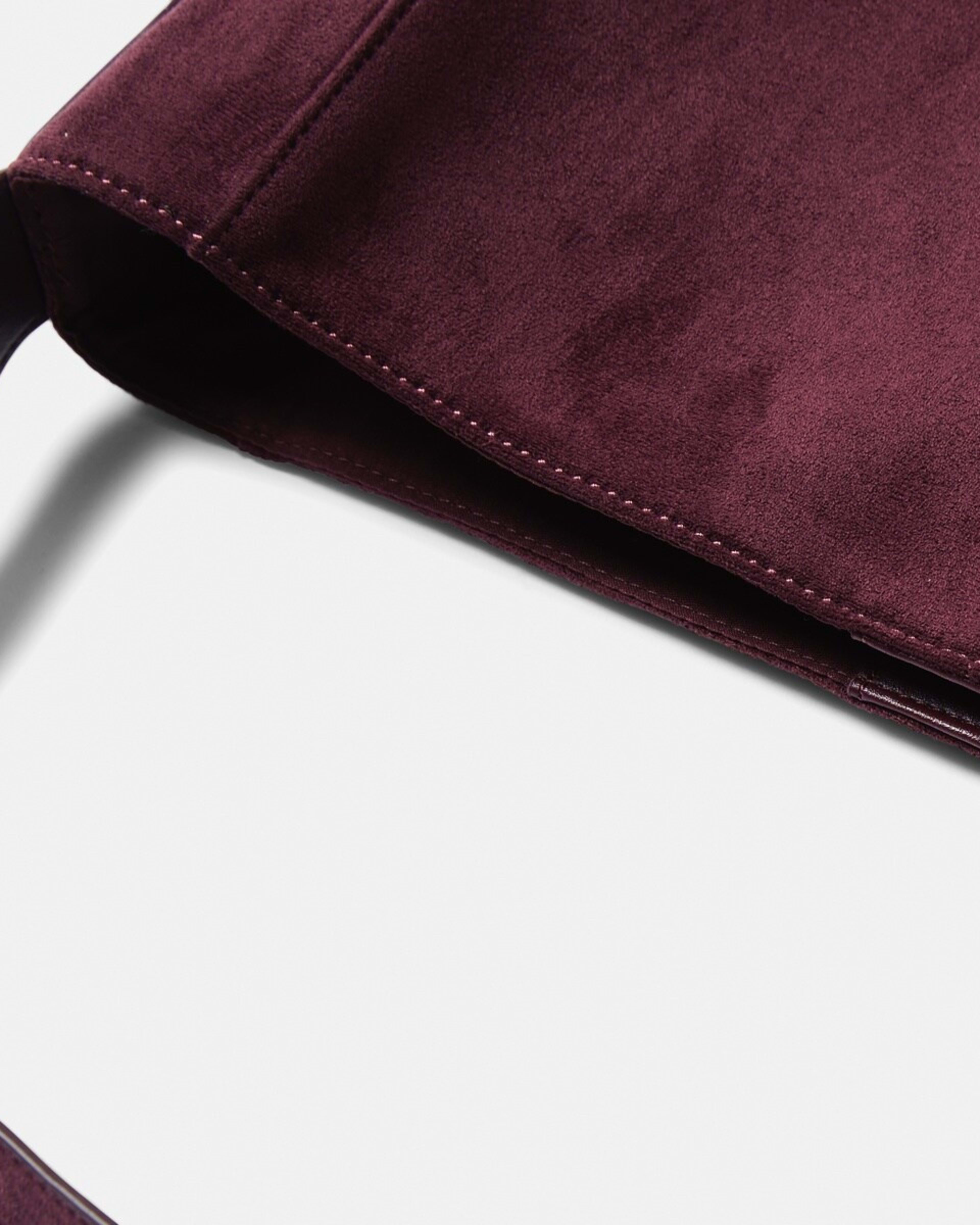 3 Suede Hobo Bag RICH BURGUNDY, 3 of 4