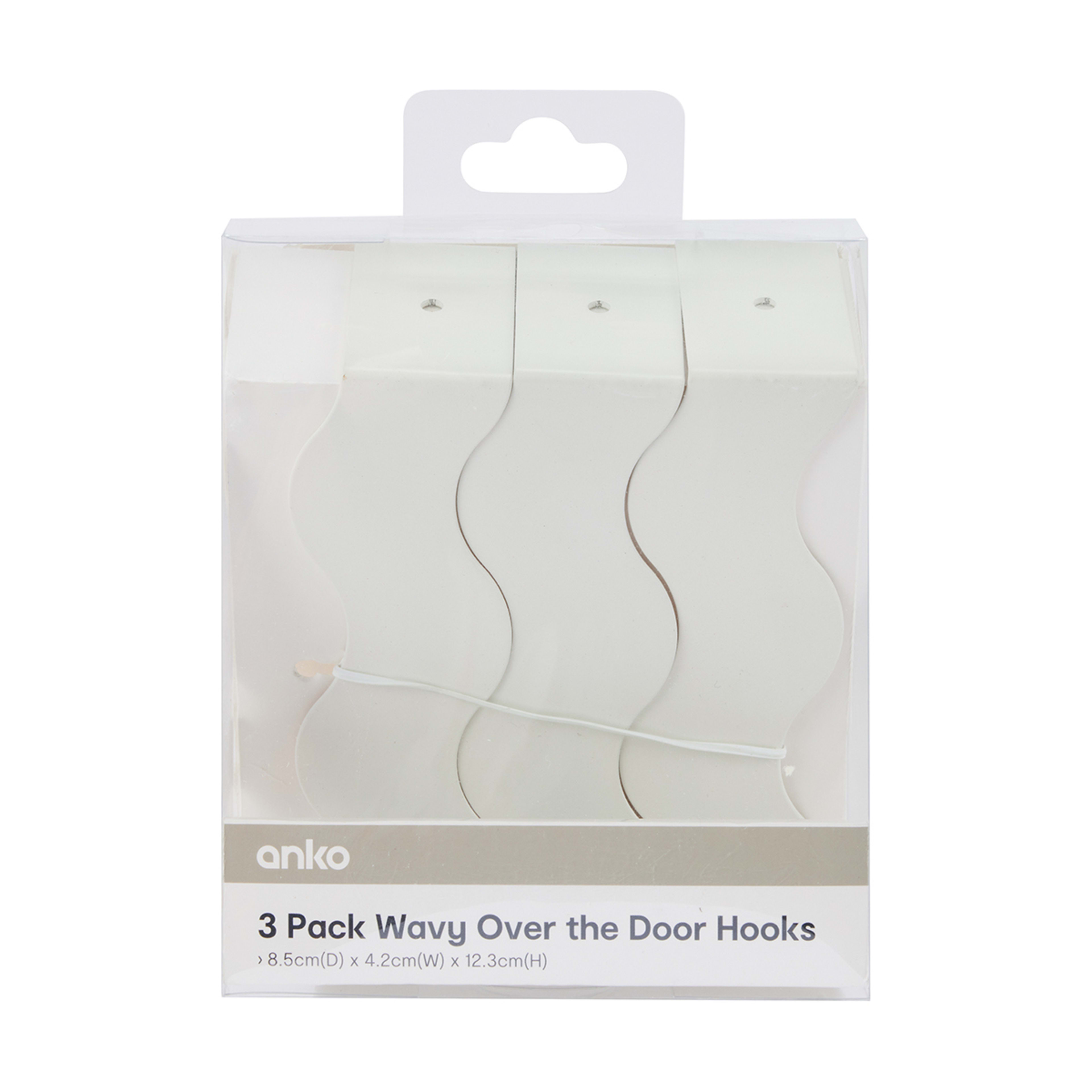6 3 Pack Wavy Over the Door Hooks, 6 of 6