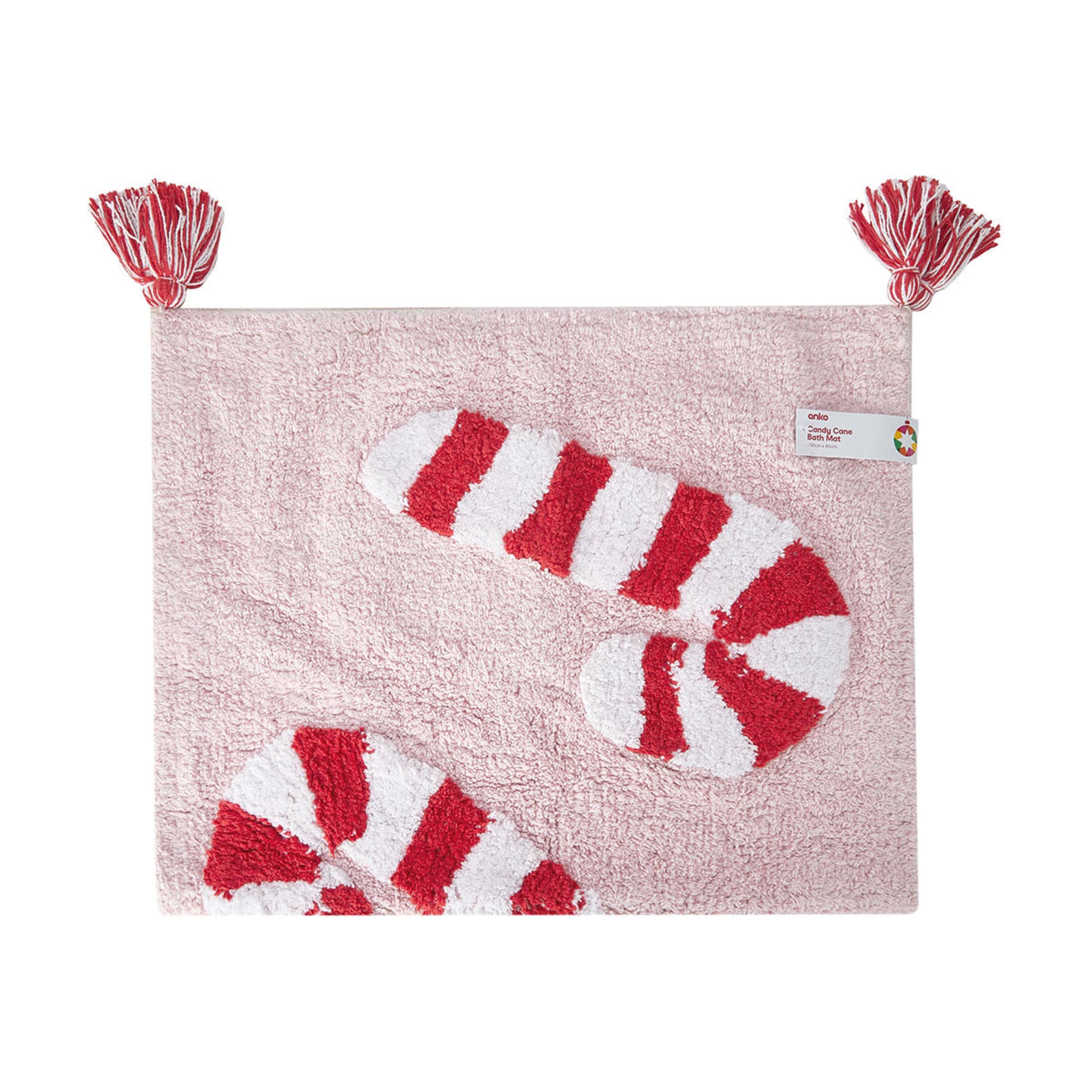 Candy Cane Bath Mat Pink Kmart