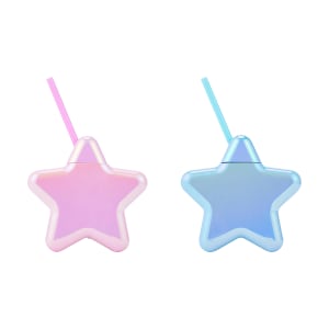 Novelty Star Cup with Straw - Assorted