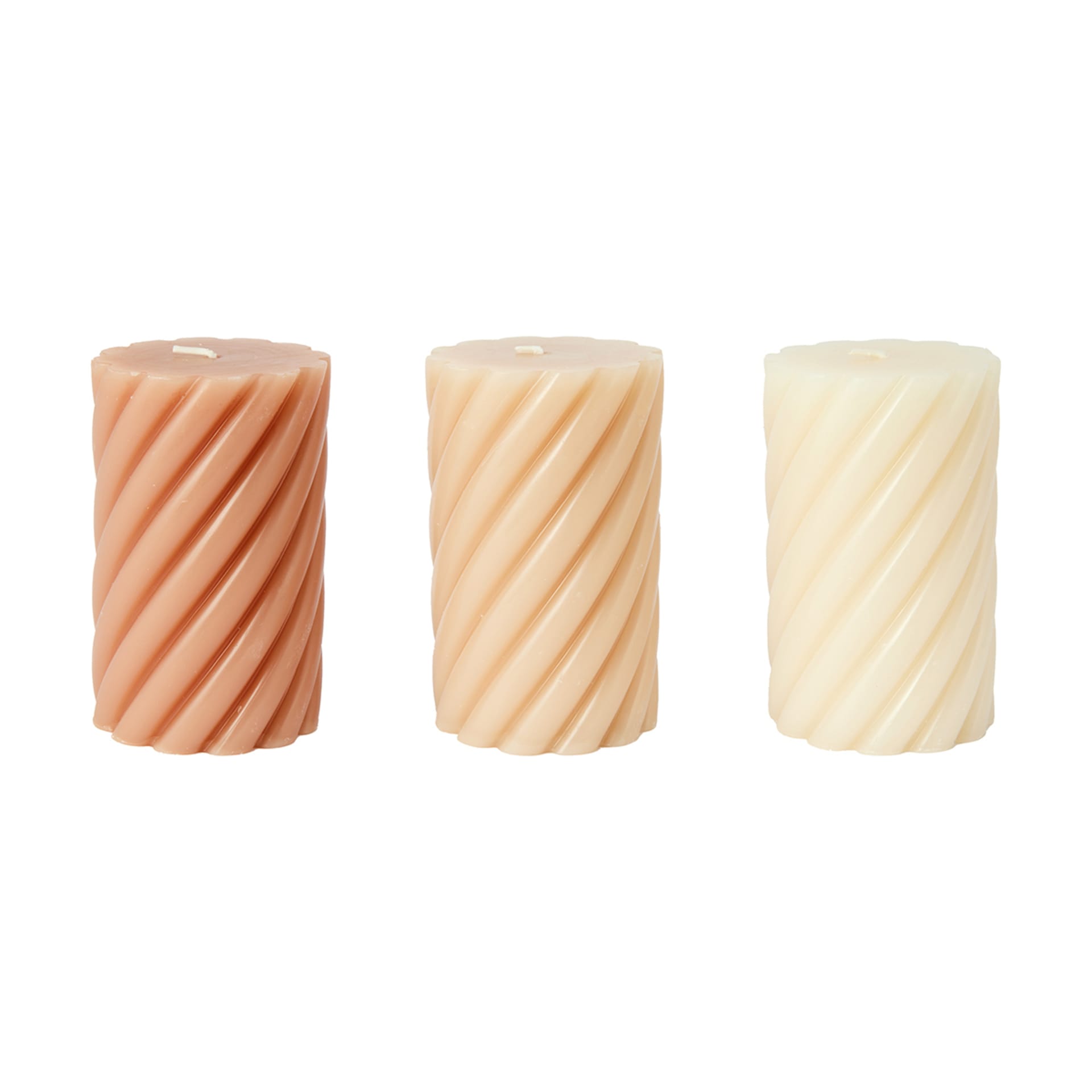 3 Pack Twist Tonal Pillar Candles Kmart NZ
