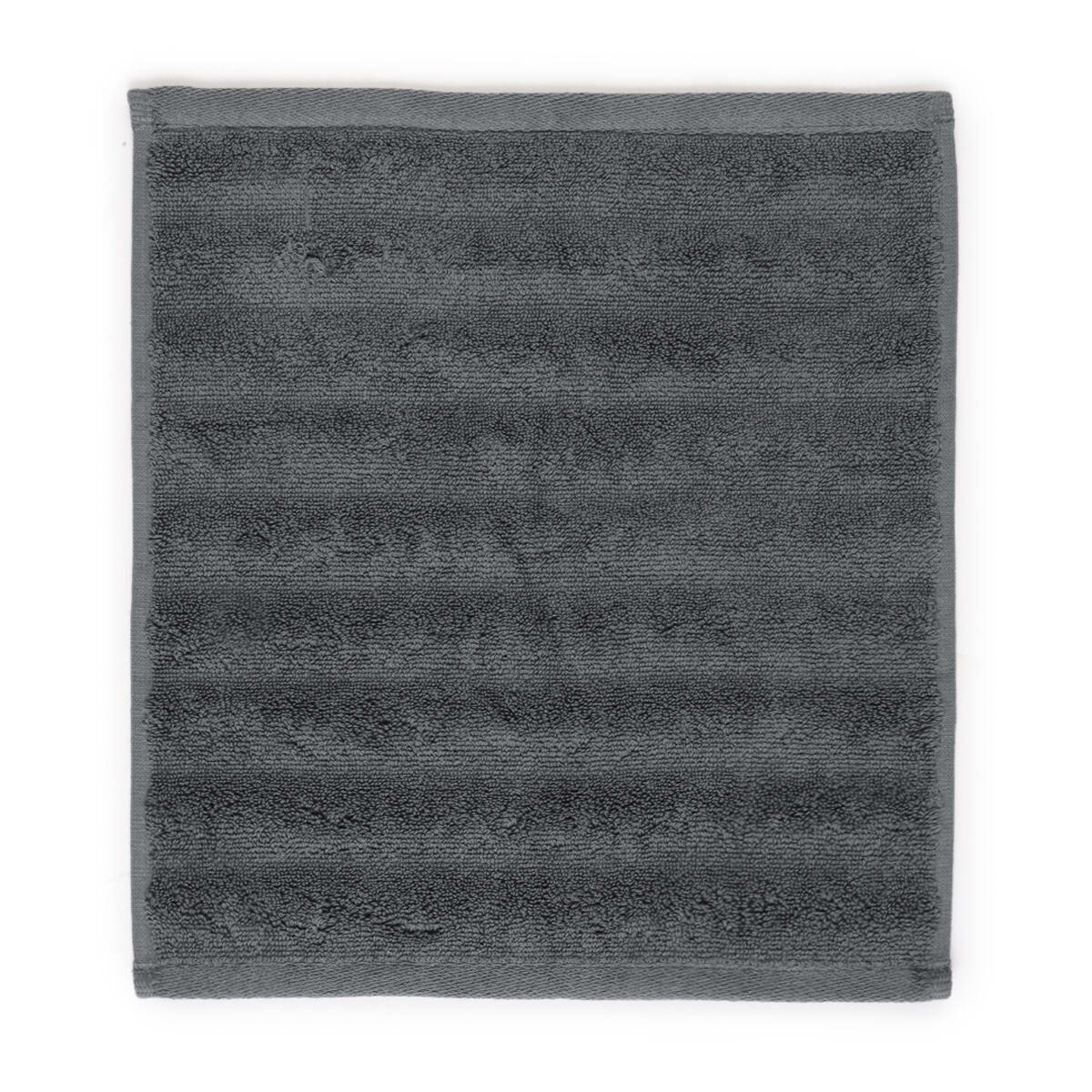 3 Thick Ribbed Australian Cotton Face Washer - Grey, 3 of 5