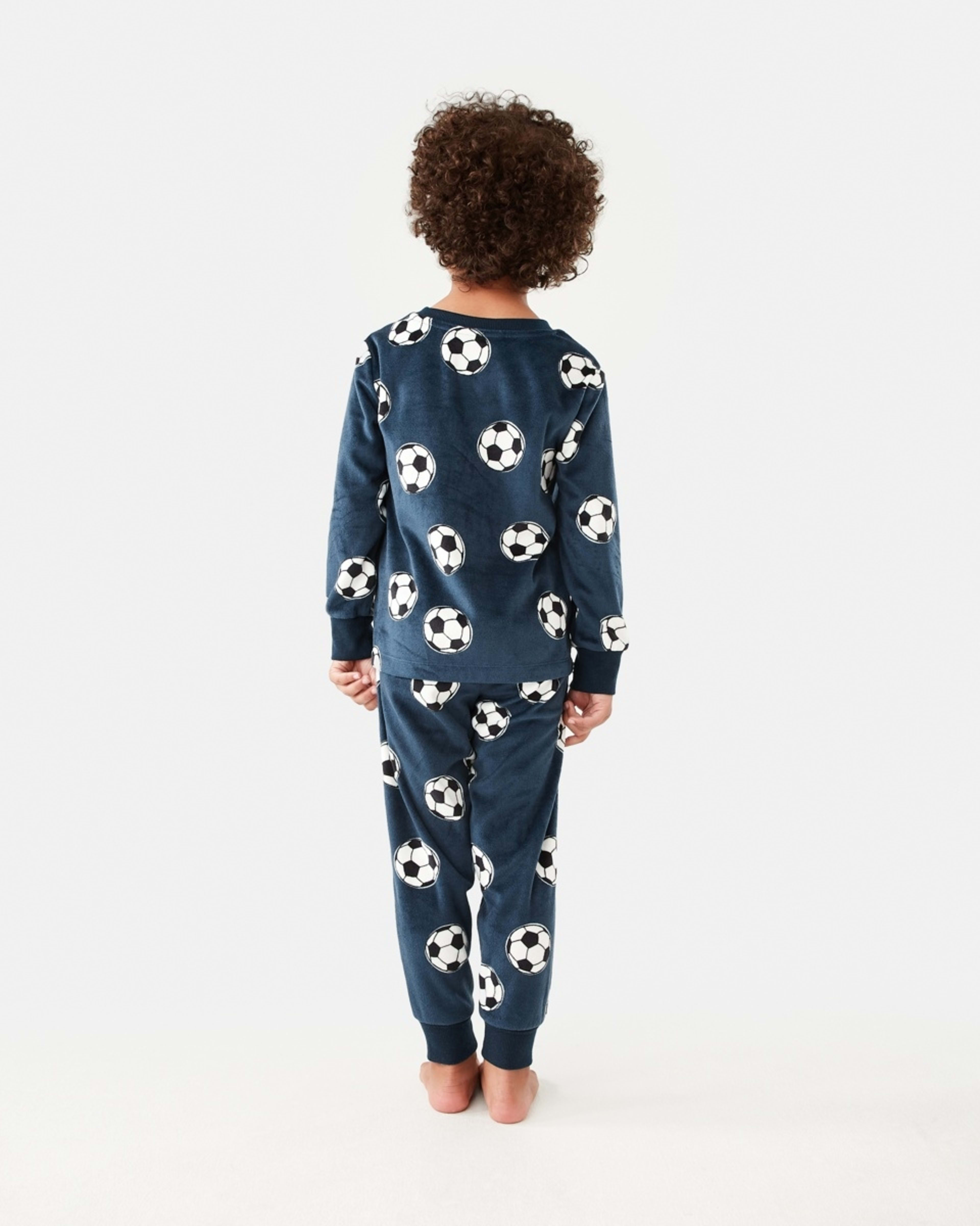 2 Super Soft Pyjama Set Navy Soccer, 2 of 8