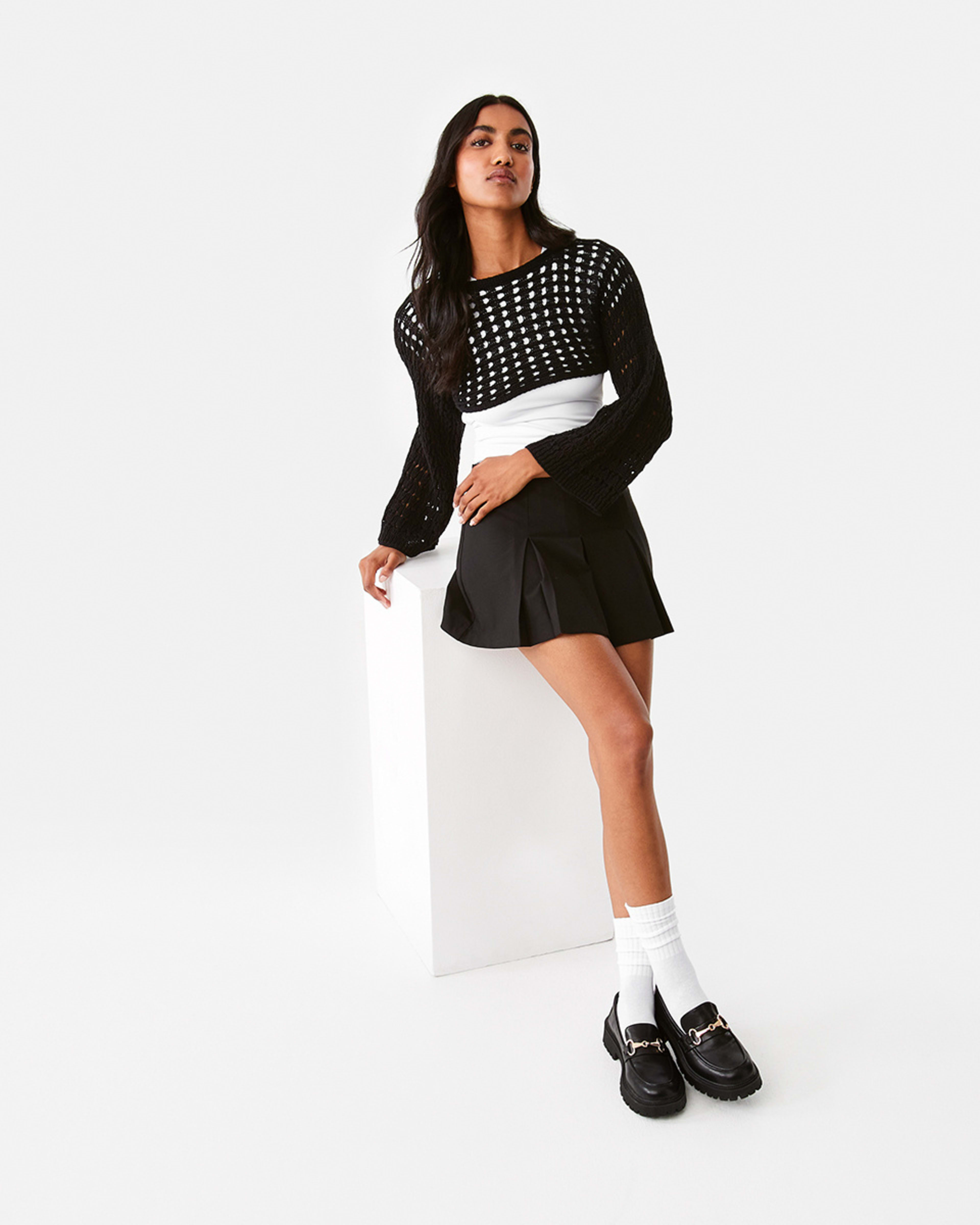 Long Sleeve Open Weave Shrug Kmart