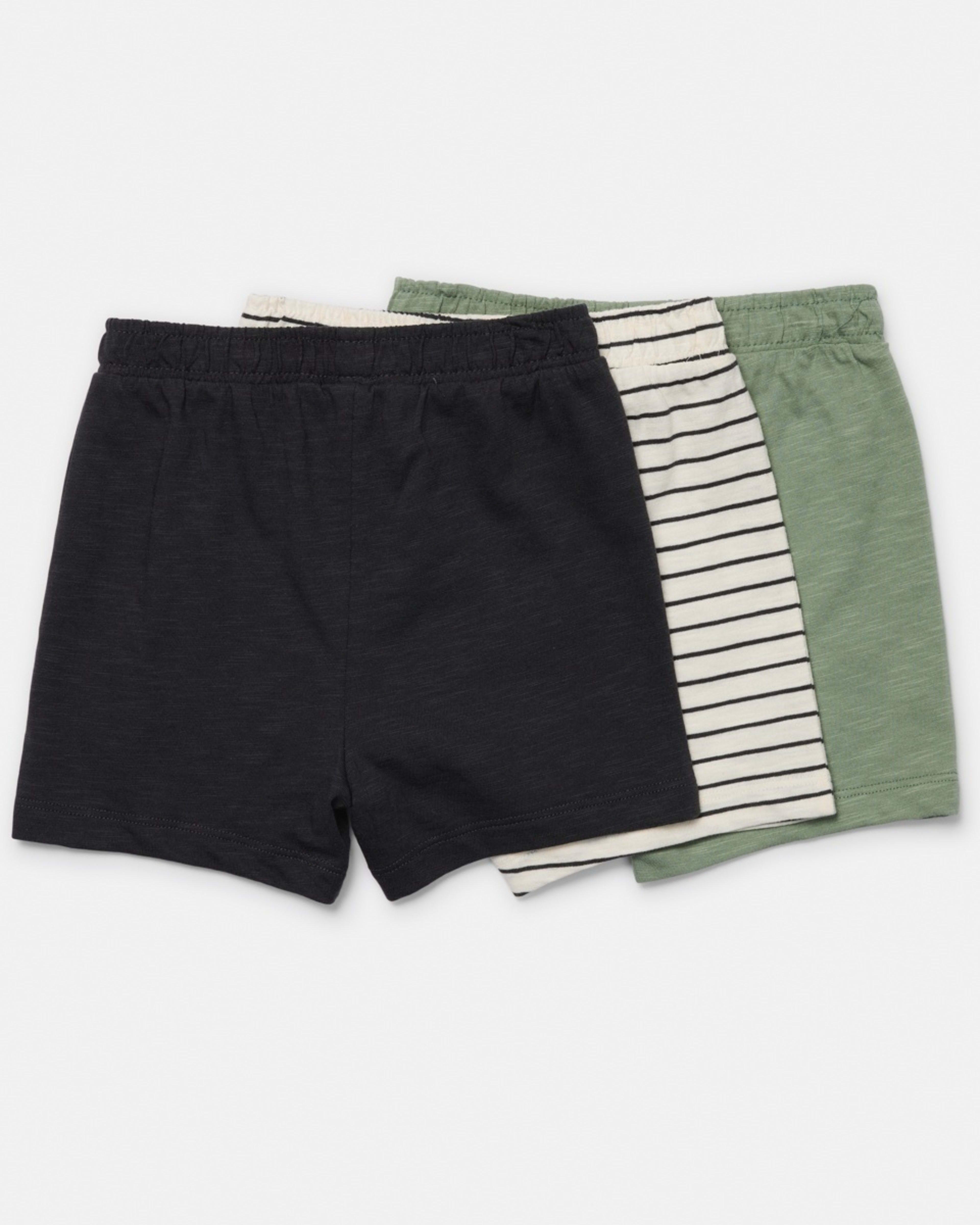 2 3 Pack Shorts Green Colour Block, 2 of 8