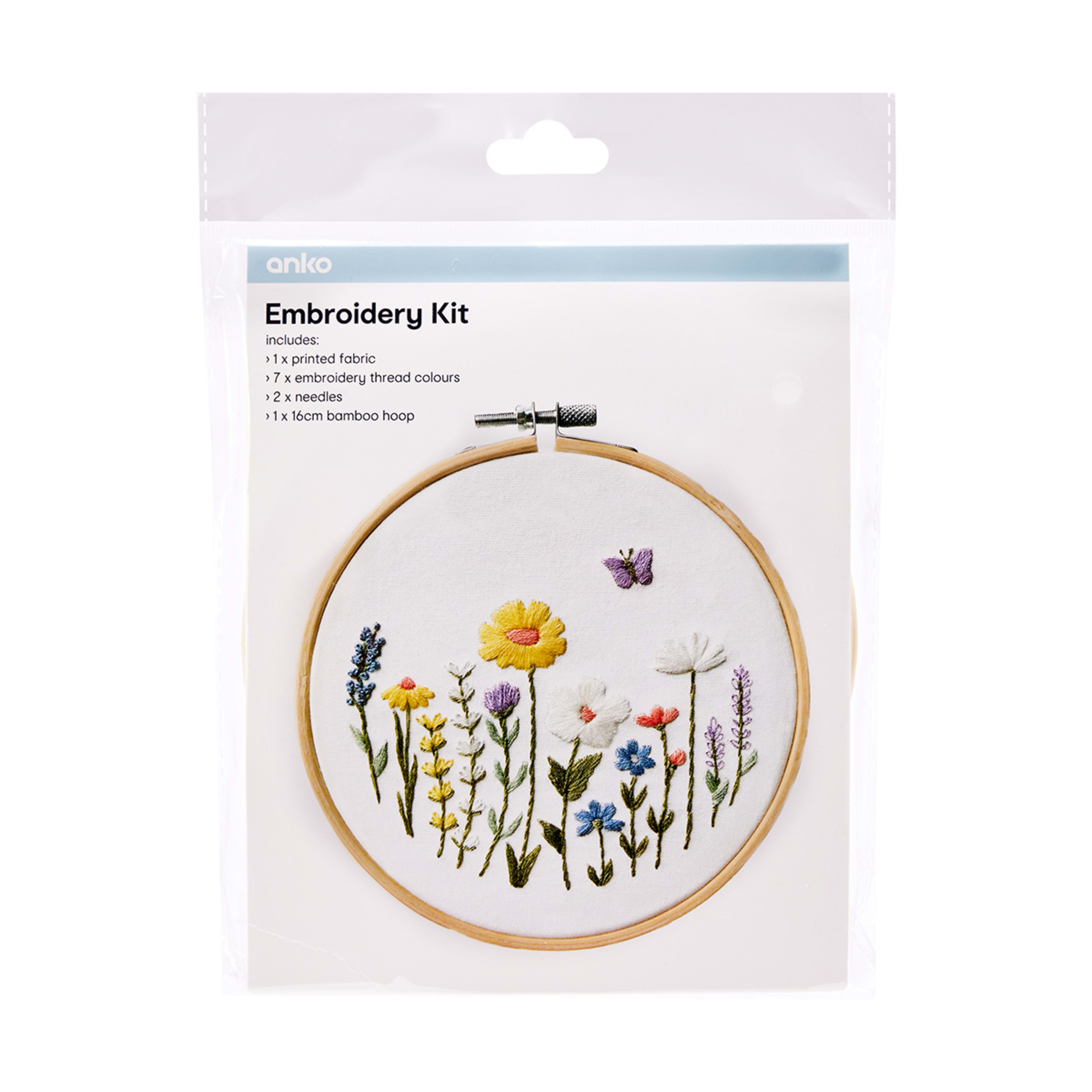 Embroidery Kit Stem Floral Kmart