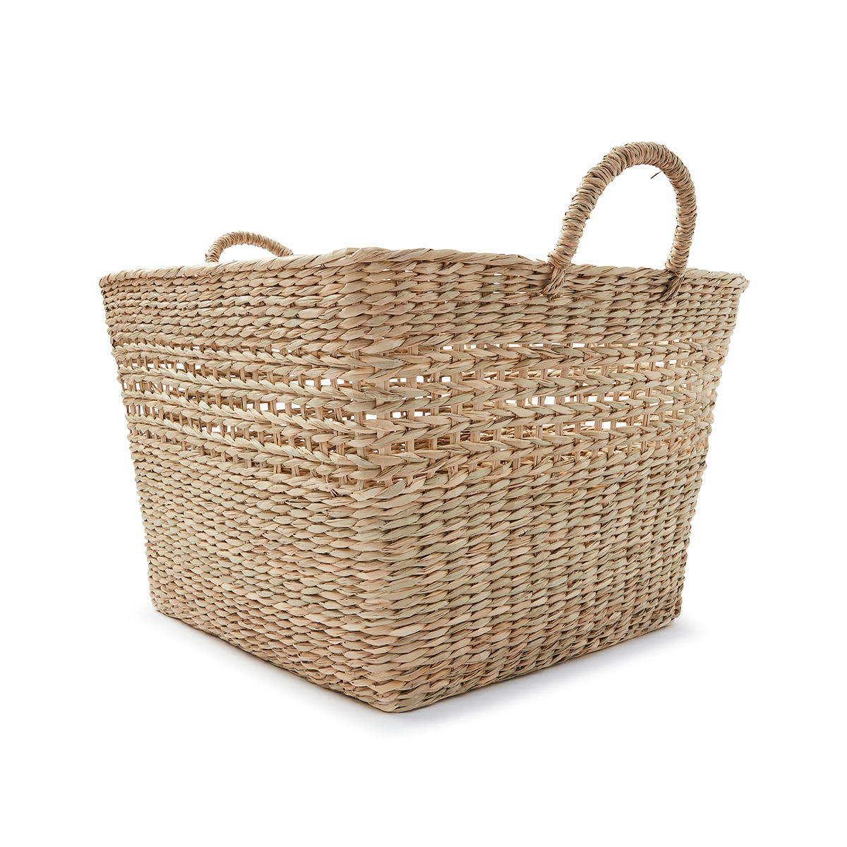 Square Seagrass Woven Basket - Natural - Kmart