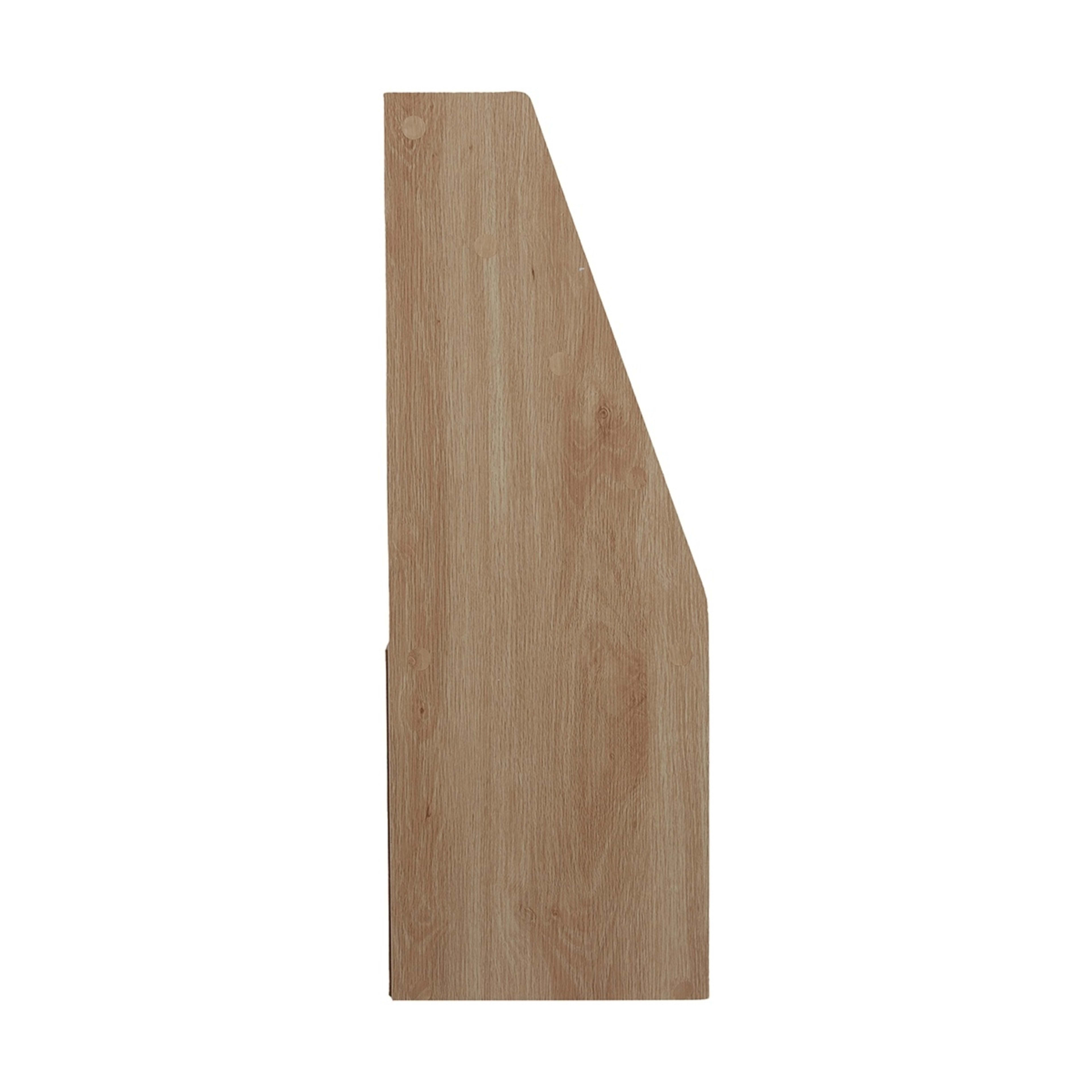6 Oak Look and White Book Holder with Organiser, 6 of 10