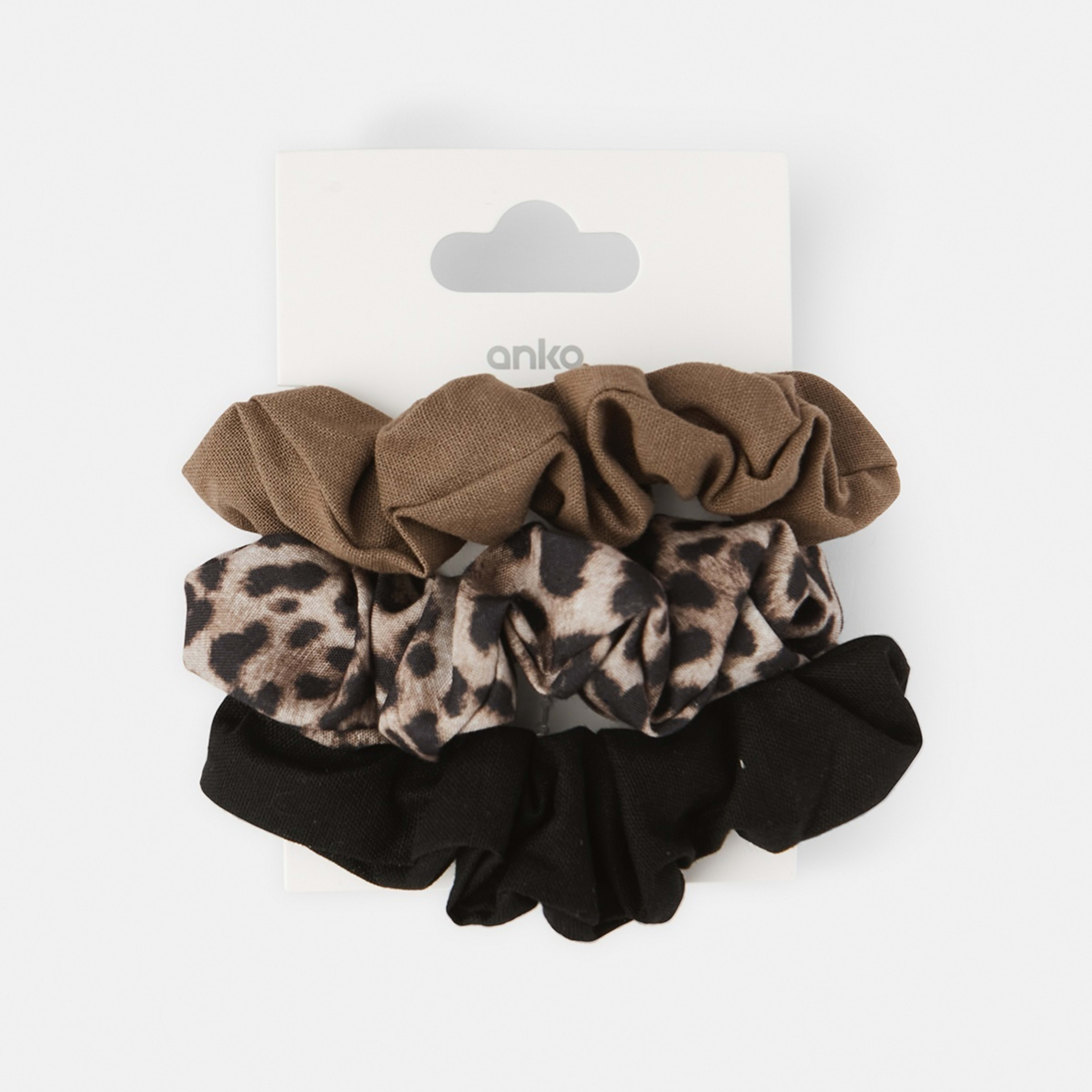 5 3 Pack Linen Look Hair Scrunchies, 5 of 5