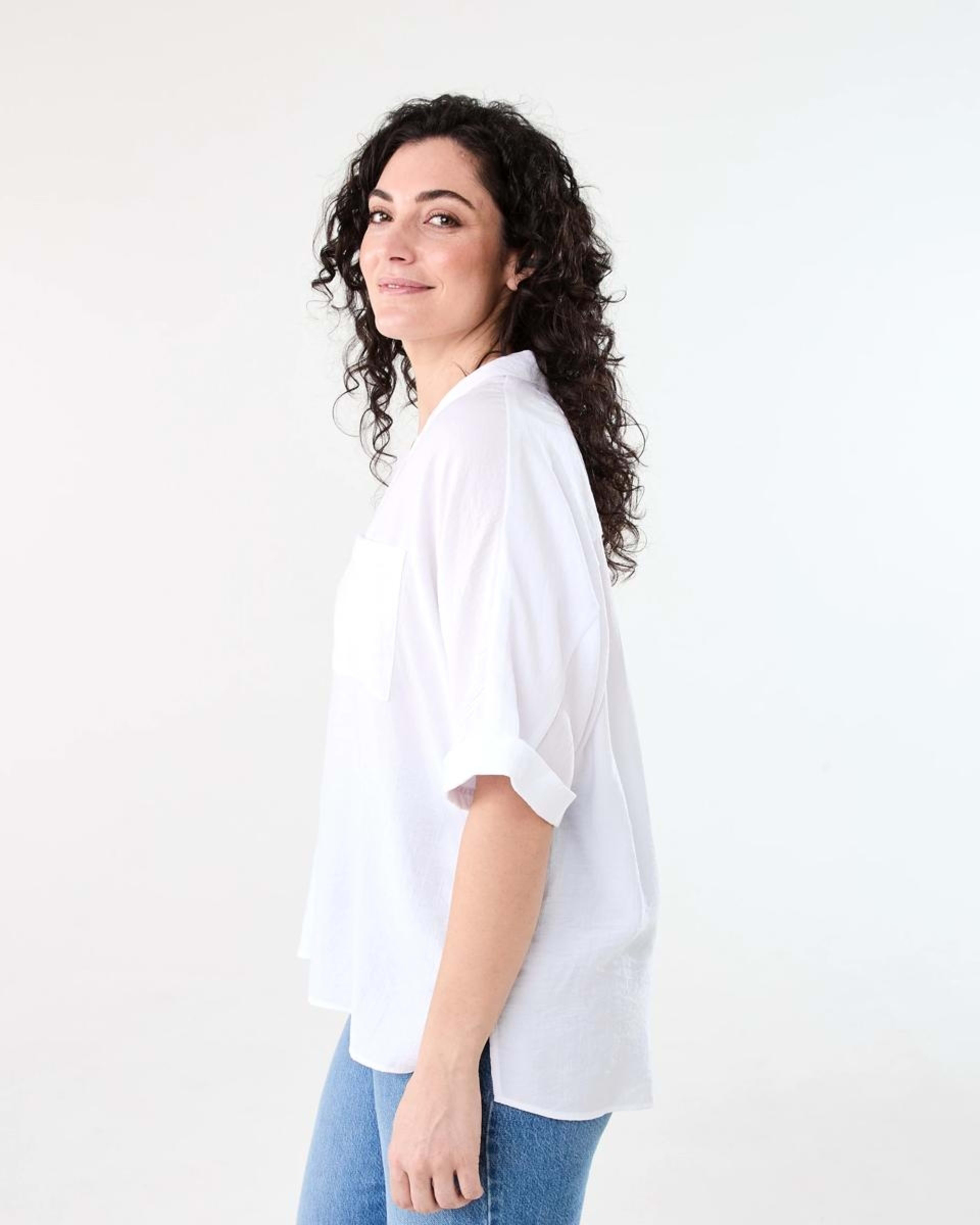 2 Short Sleeve Dolman Shirt WHITE, 2 of 7