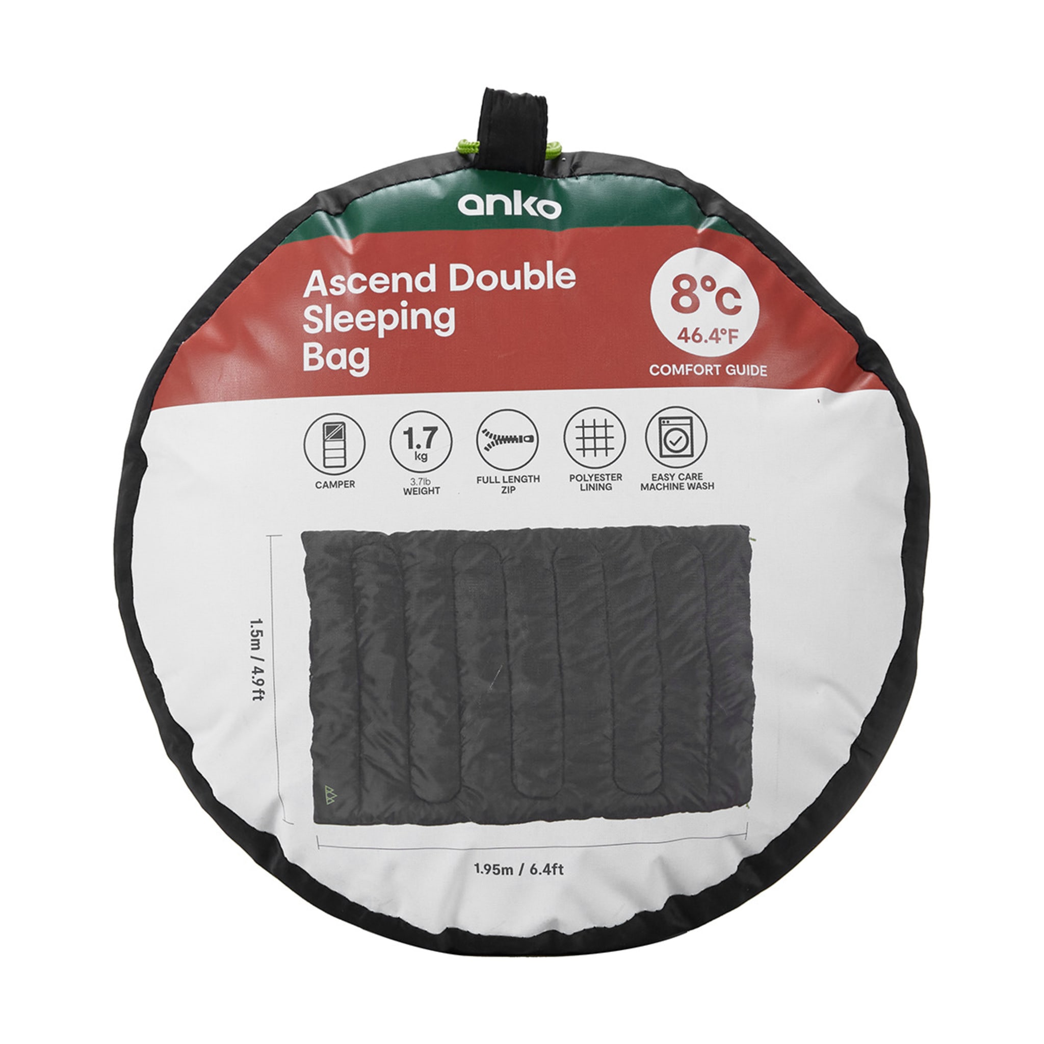 Ascend Double Camper Sleeping Bag Kmart