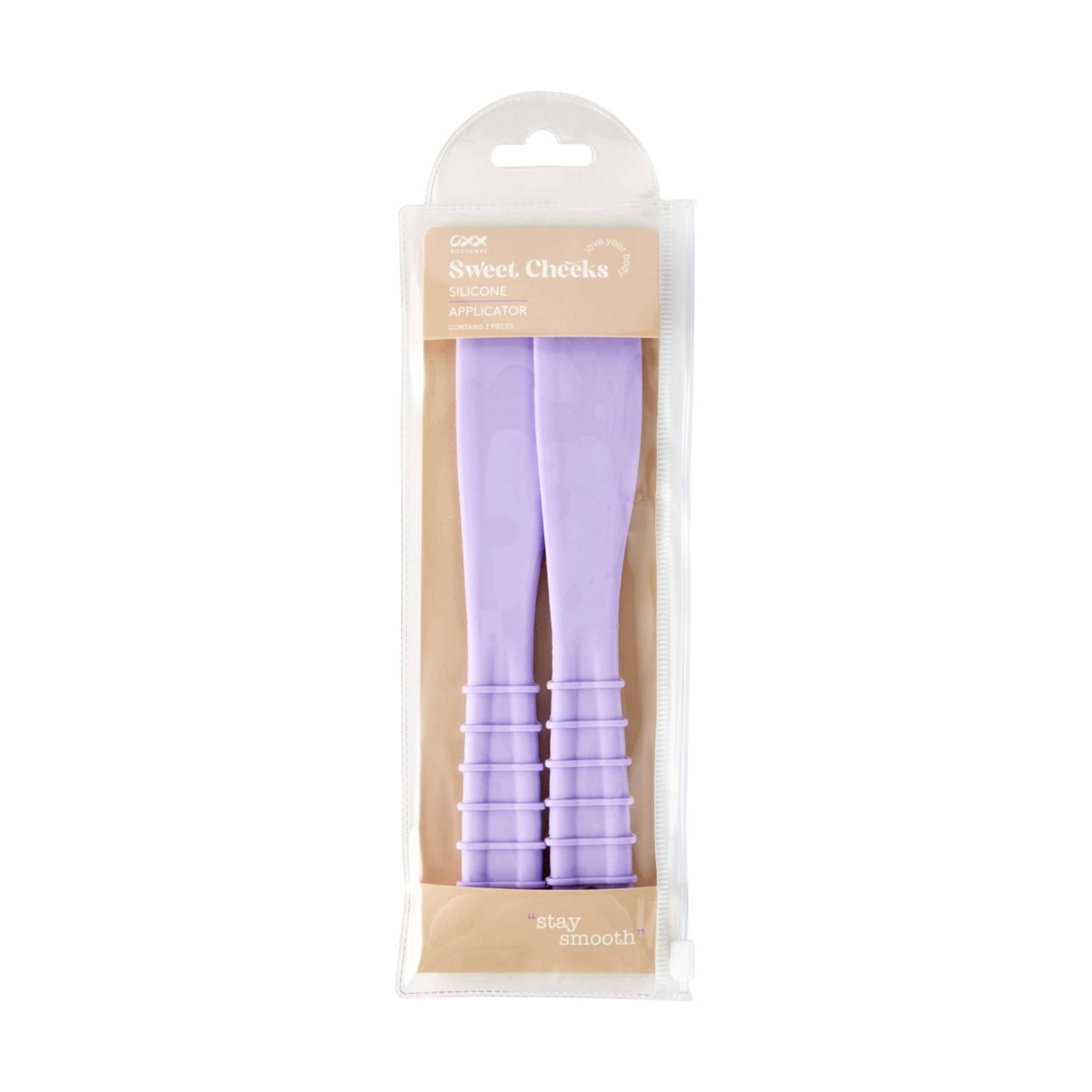 1 OXX Bodycare 2 Piece Sweet Cheeks Silicone Applicators - Purple