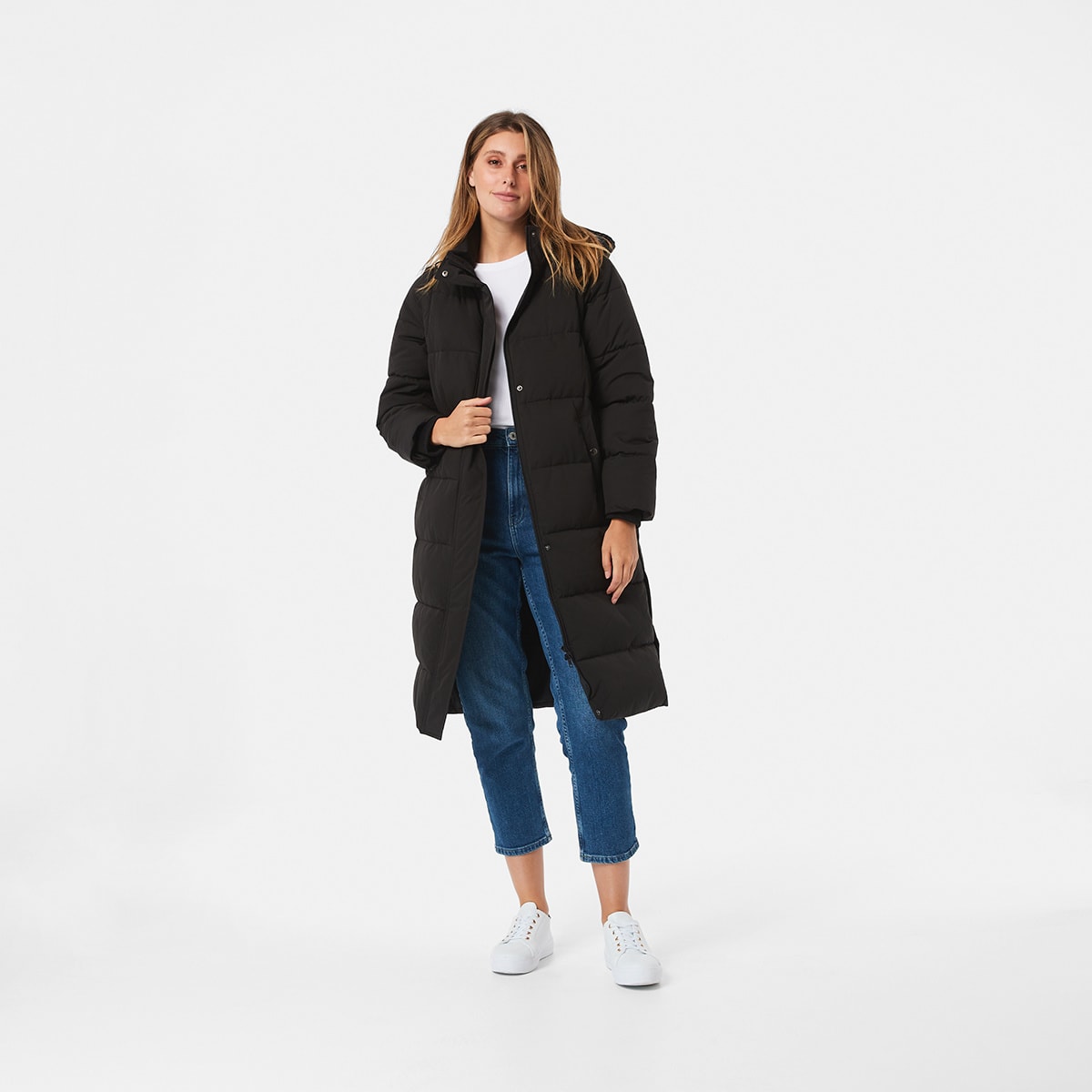 Hybrid Longline Puffer Jacket - Kmart