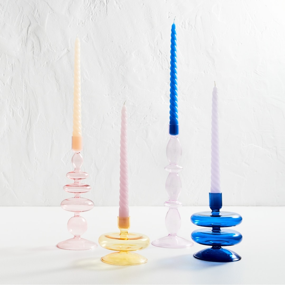 Pink Taper Candle Set Kmart