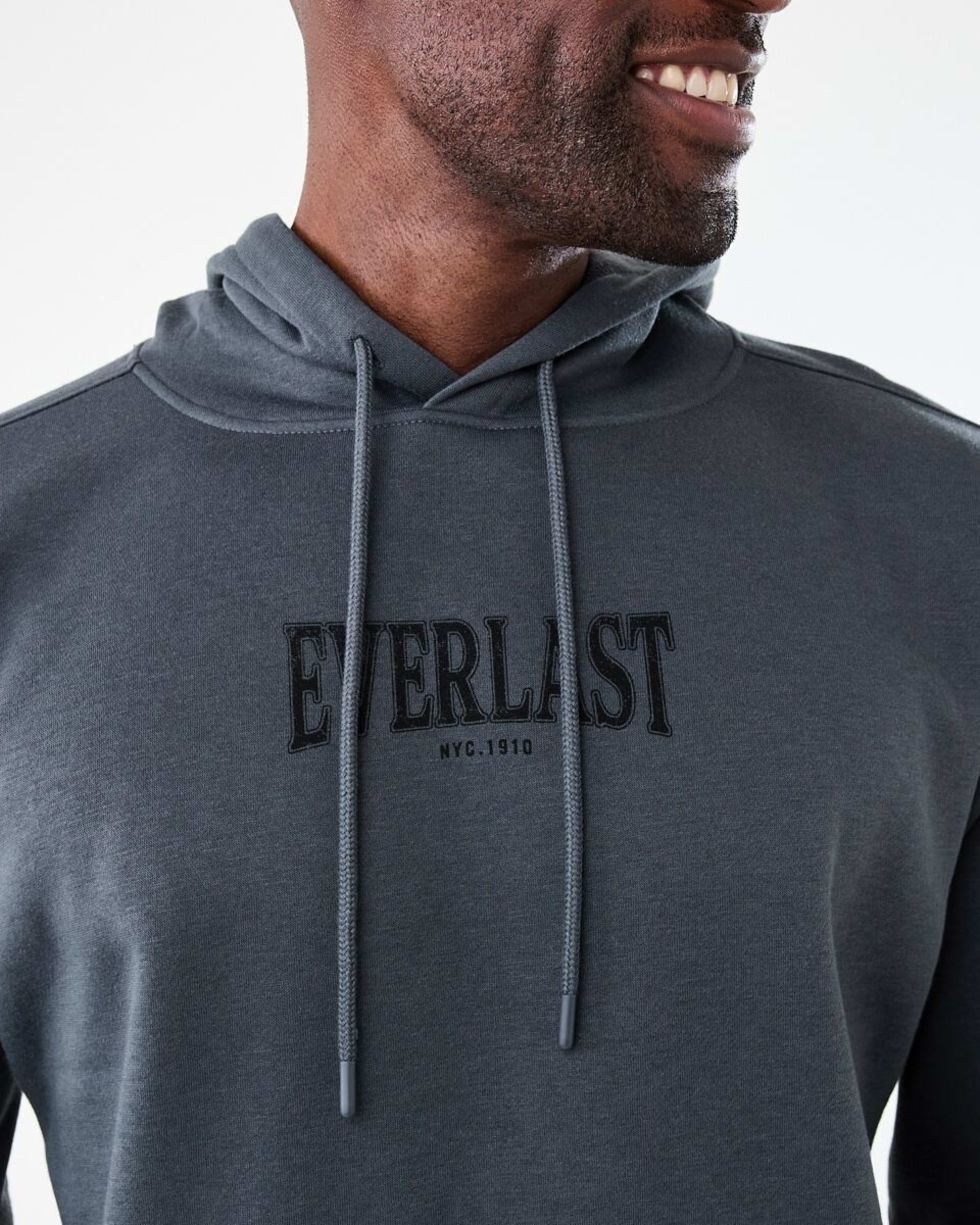 5 Everlast Mens Oversized Hoodie Ever Distress Charcoal, 5 of 9