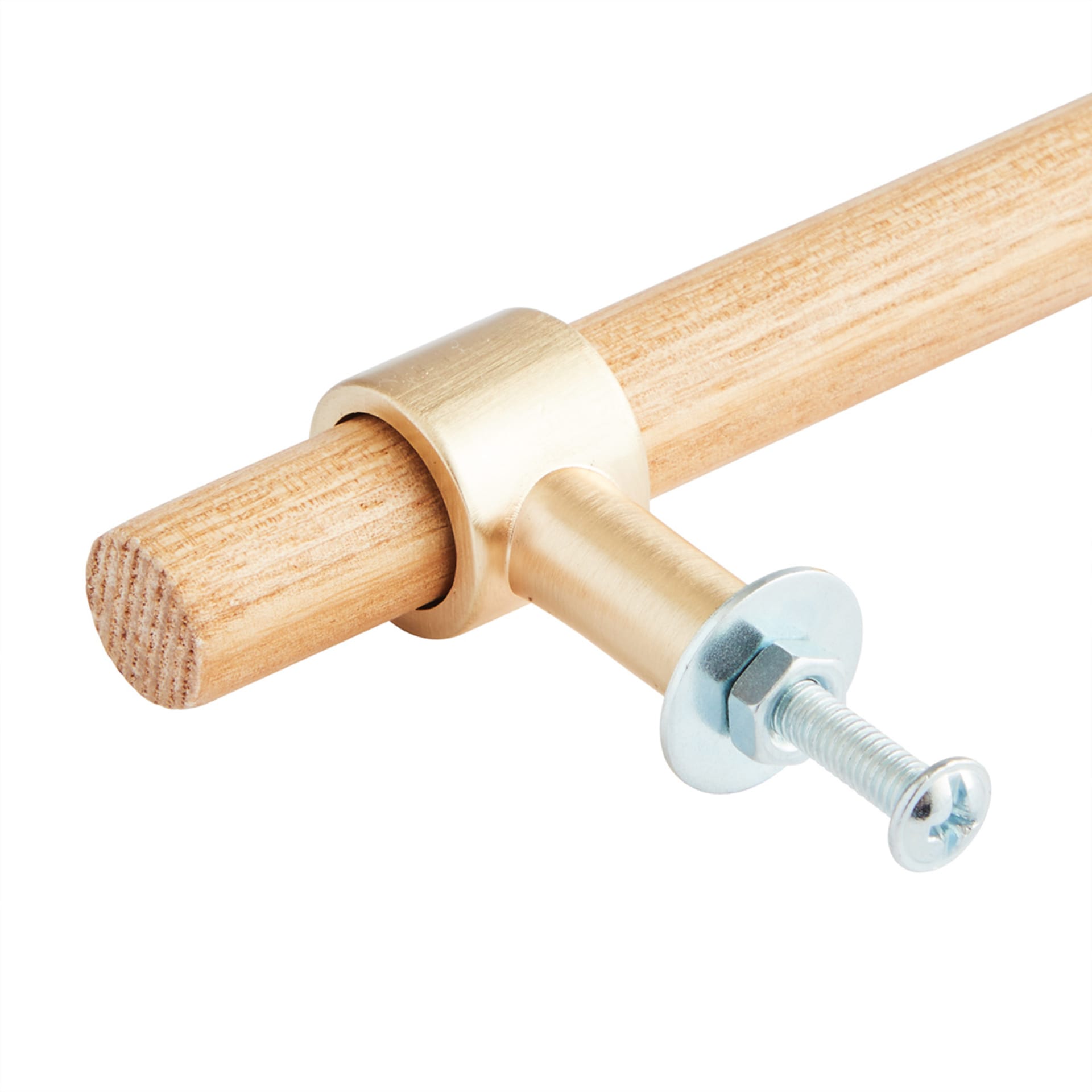 2 Pack Large Oak and Gold Look Handles Kmart