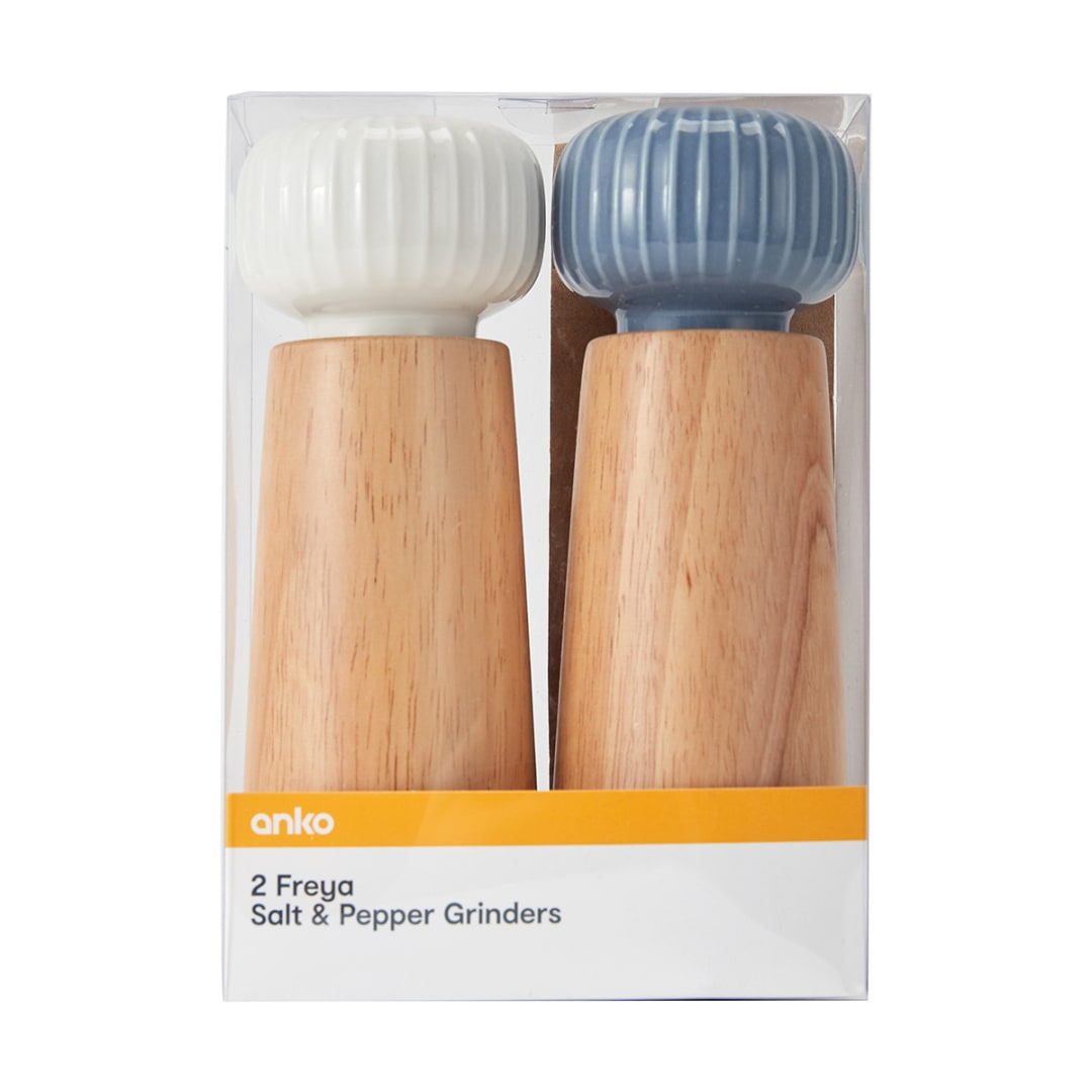 2 Pack Freya Salt & Pepper Grinders Kmart