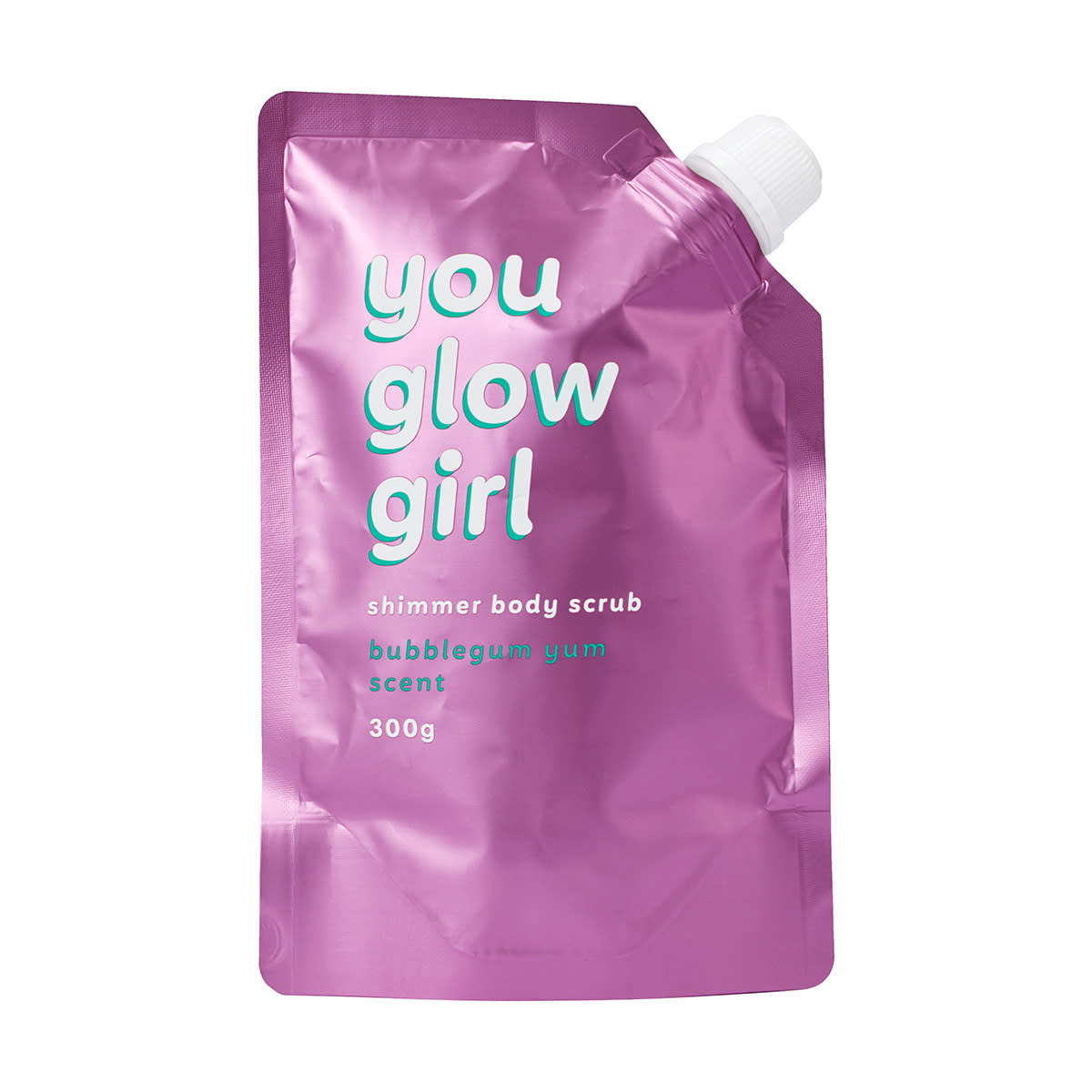 You Glow Girl Shimmer Body Scrub 300g Bubblegum Yum Scent Kmart