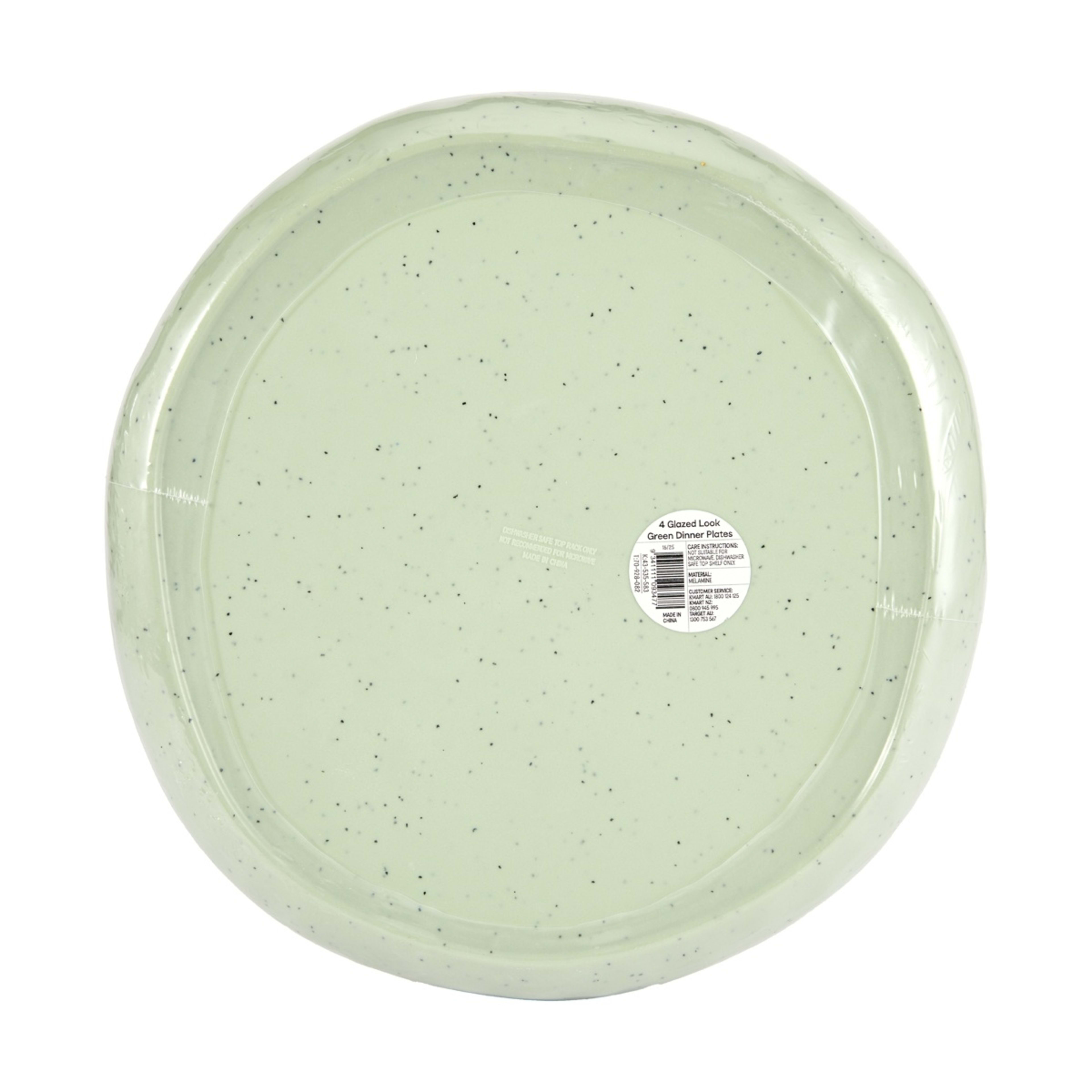 7 4 Pack Green Glazed Look Dinner Plates, 7 of 7