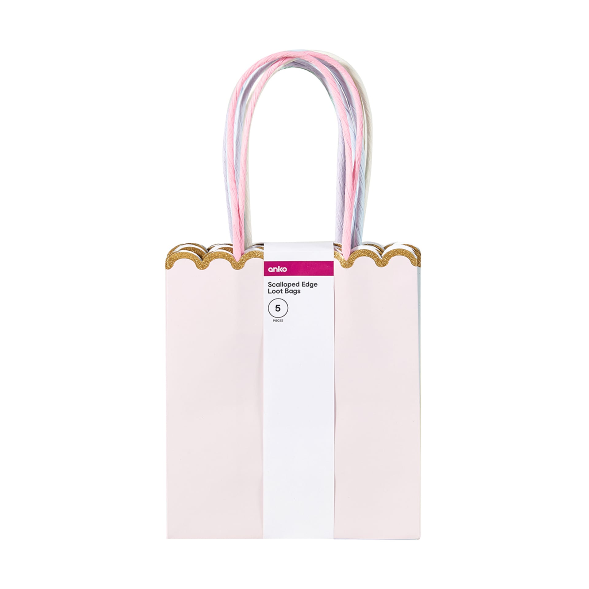 5 Pack Scalloped Edge Loot Bags Kmart