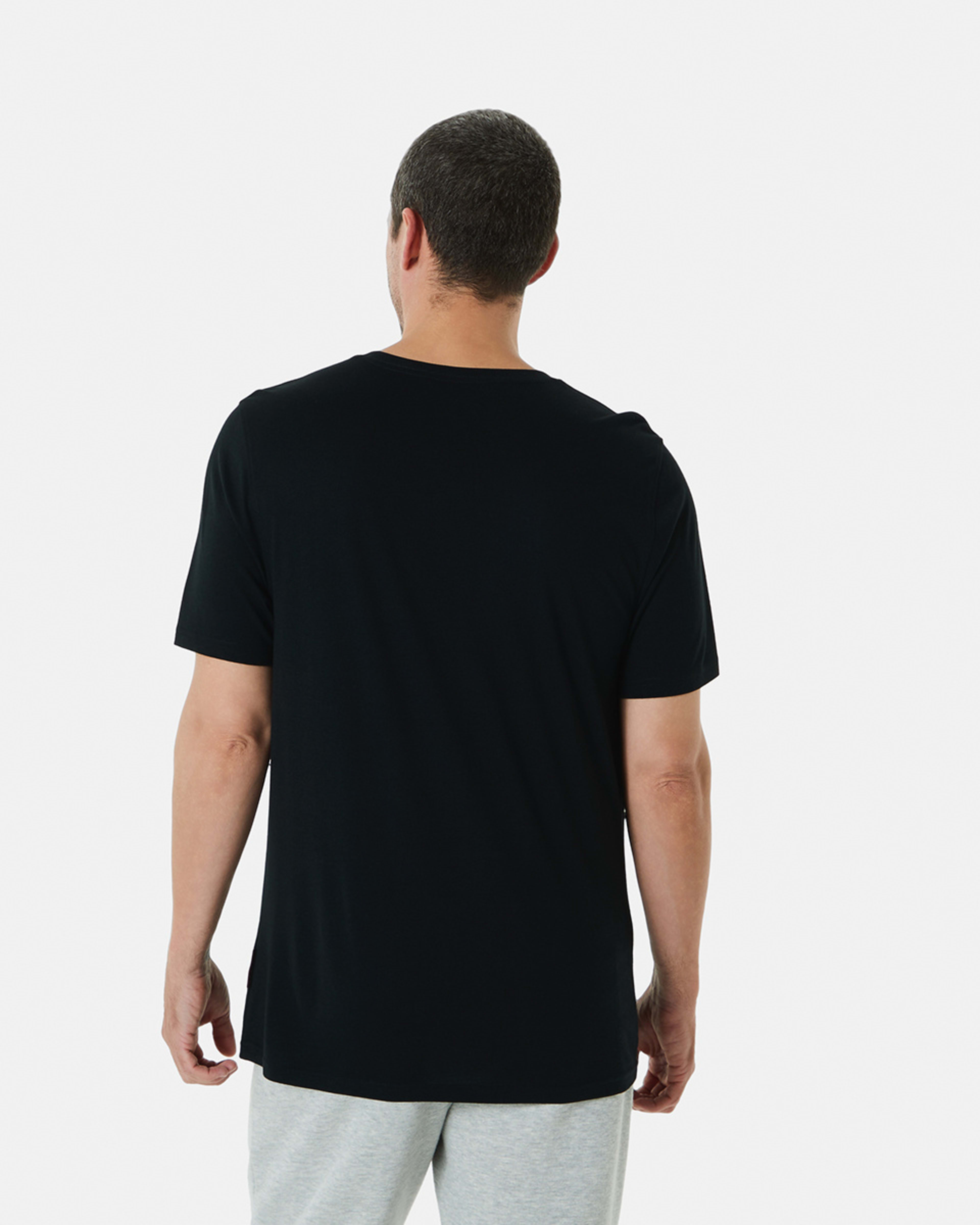 3 Short Sleeve Modal Blend Sleep Top Black, 3 of 5