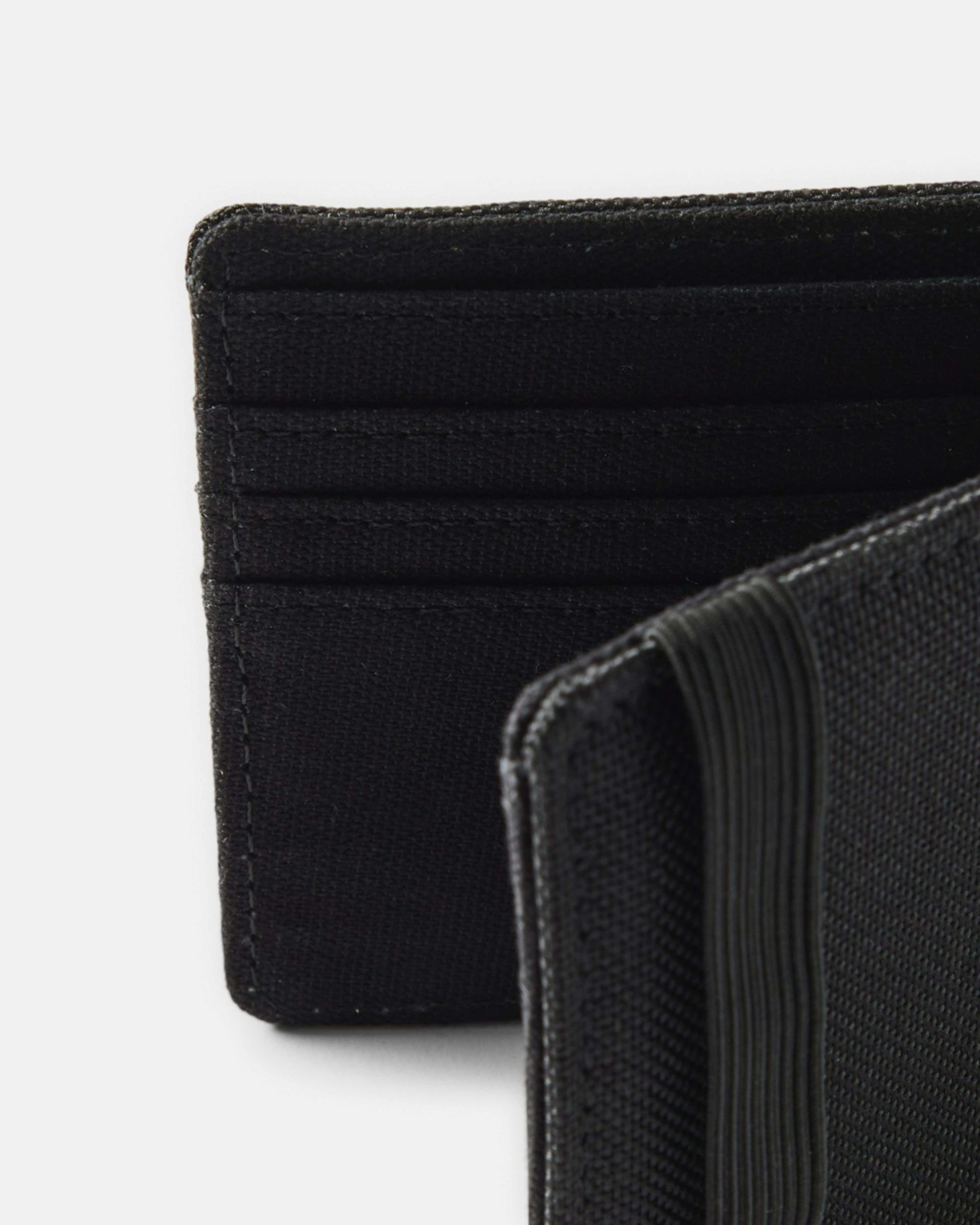 3 Canvas Billfold Wallet Black, 3 of 6
