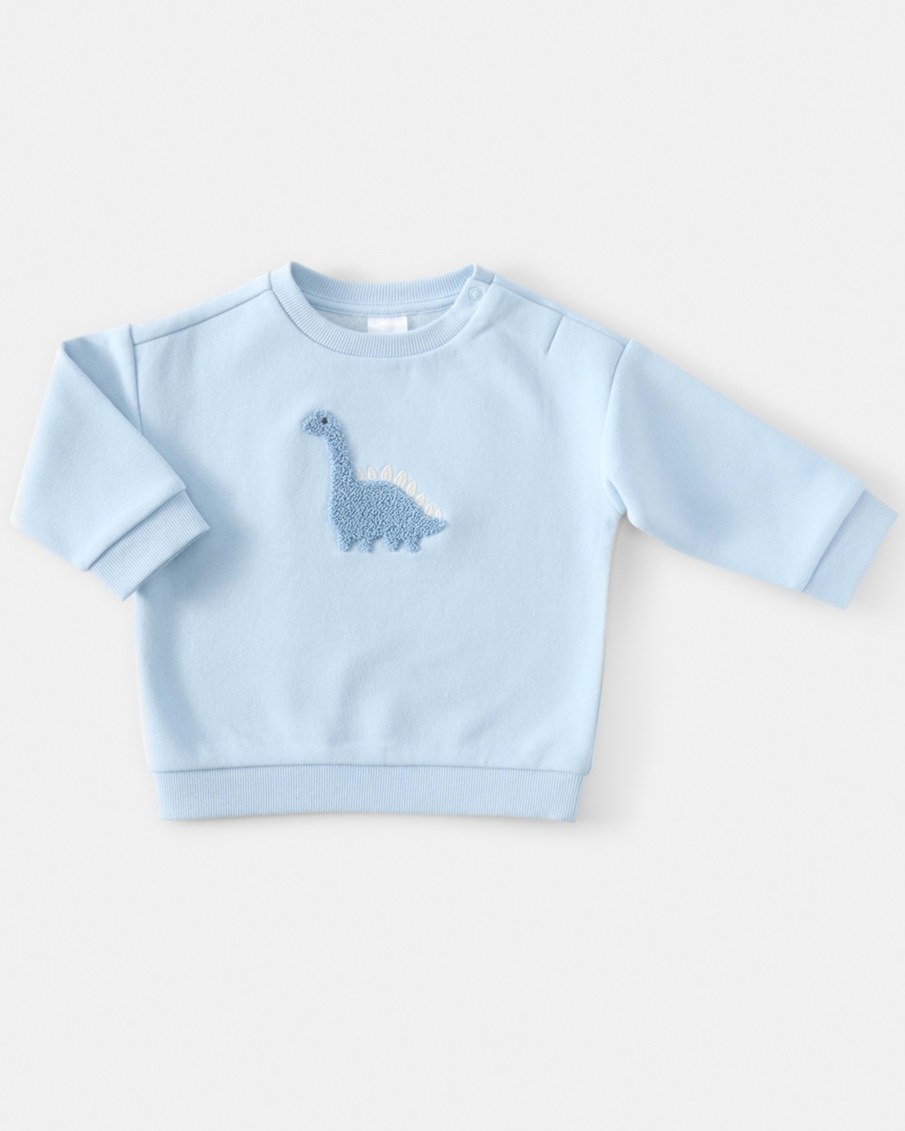 1 Drop Shoulder Sweatshirt Blu Dino