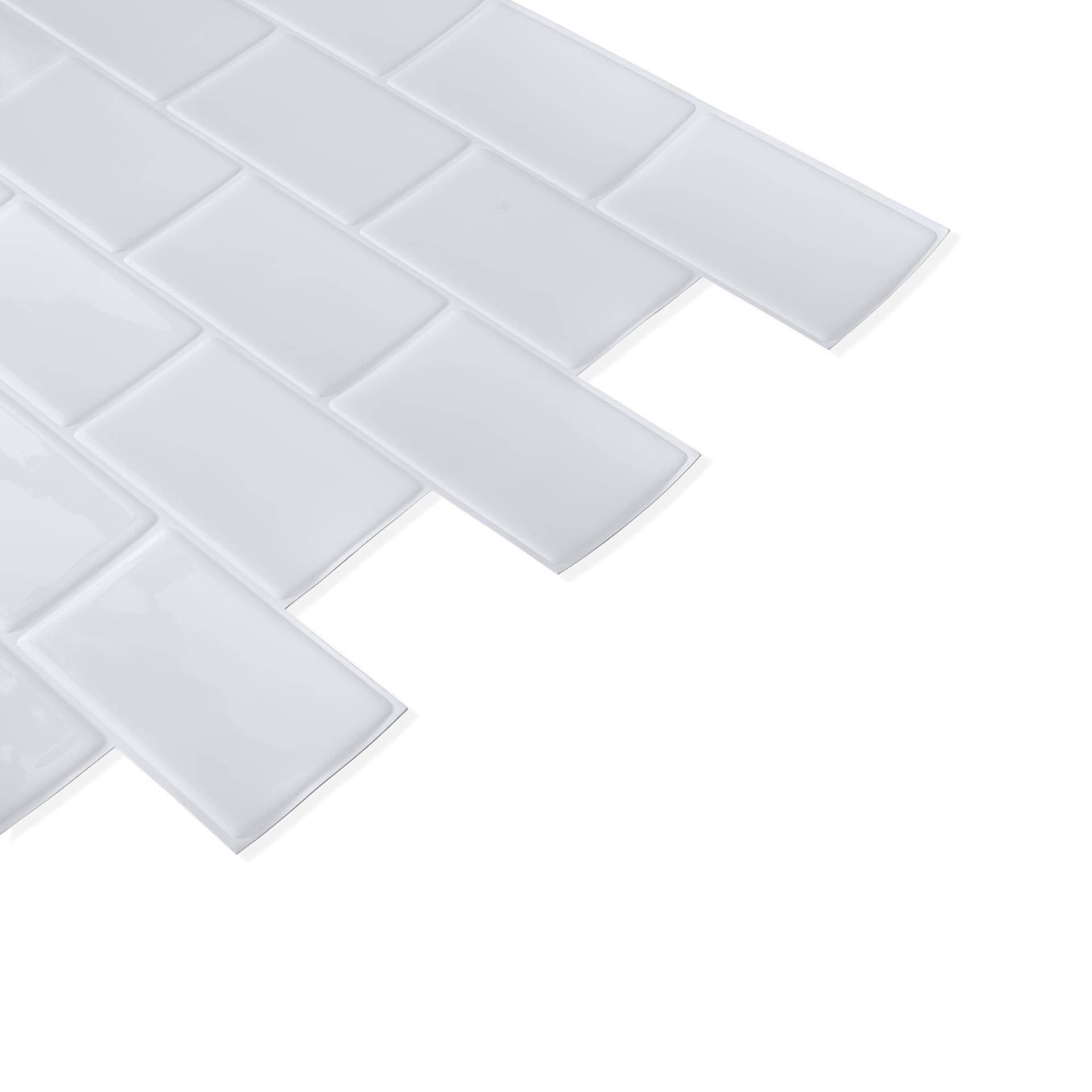 5 Pack Self Adhesive 3D Tiles Subway White Kmart NZ