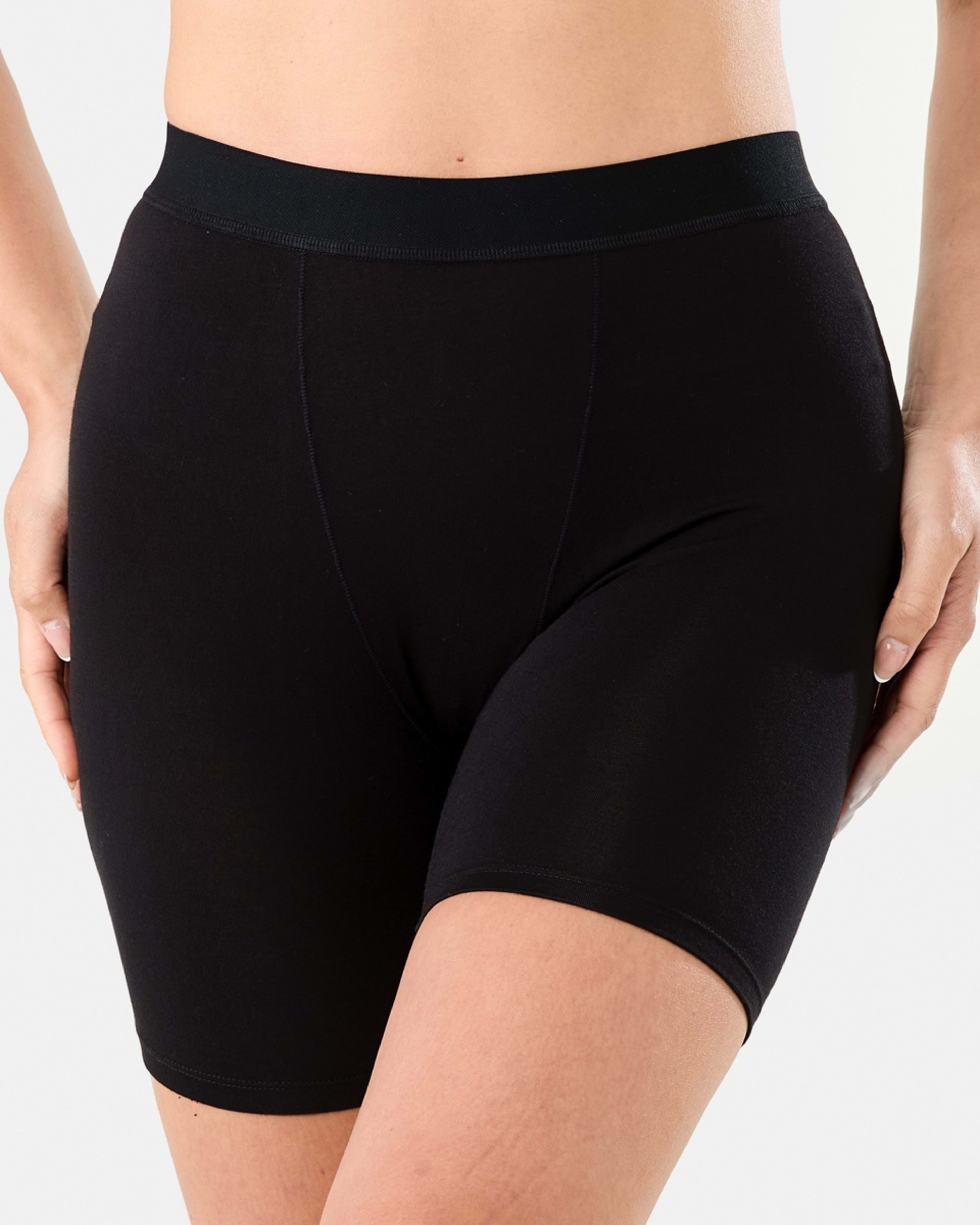 3 2 Pack Bamboo Longline Boyshorts Black, 3 of 6
