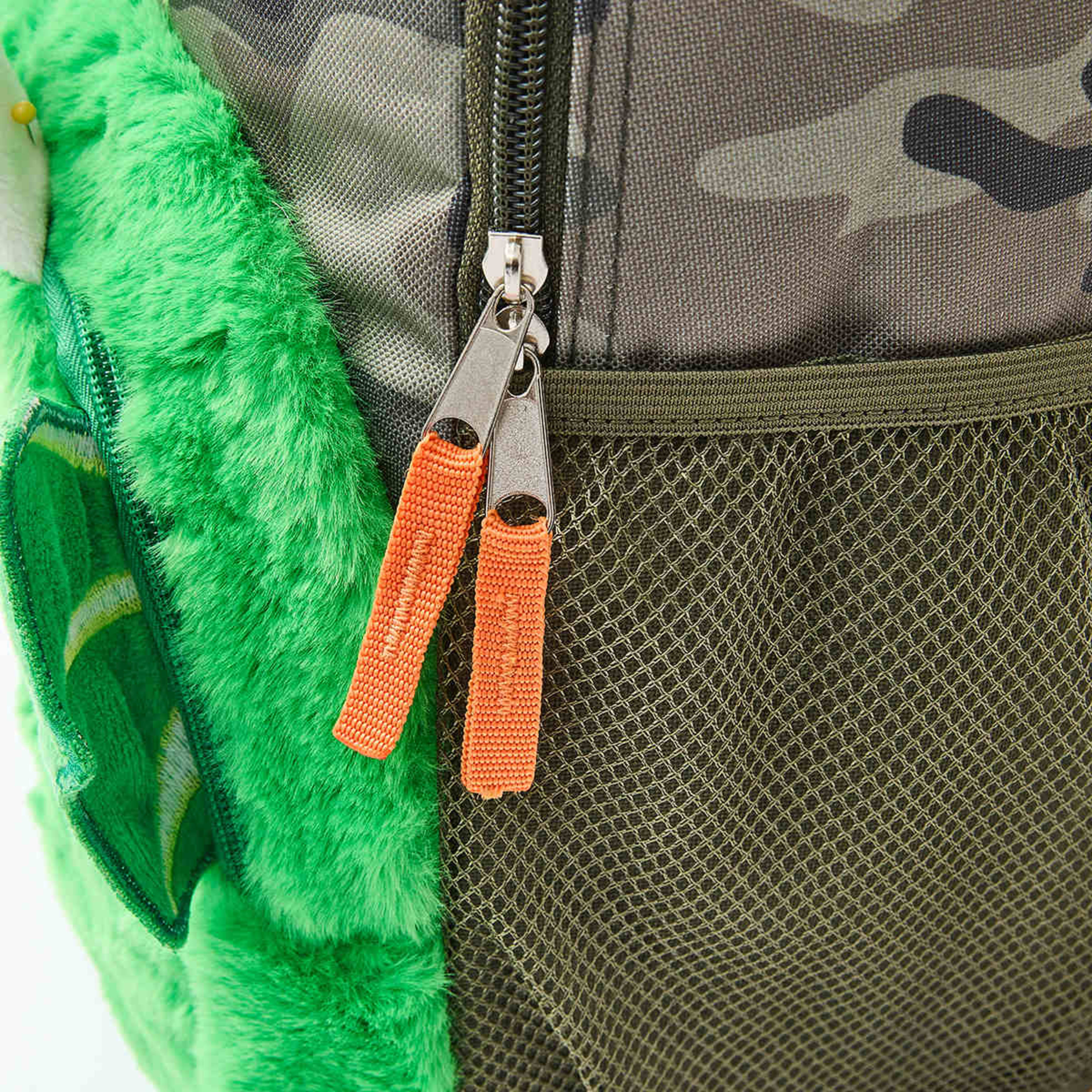 9 Novelty Plush Backpack - Dragon, Green, 9 of 10