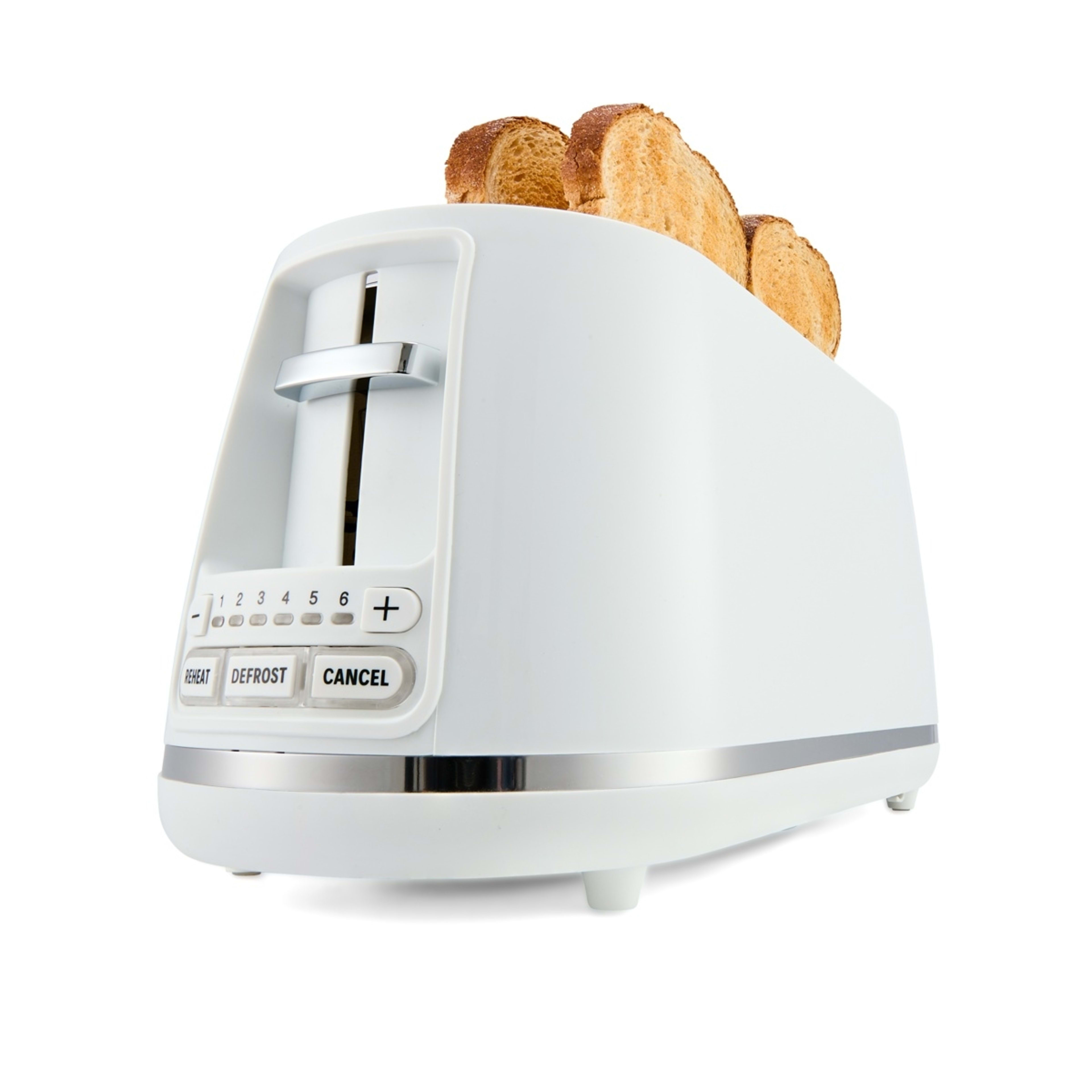 1 4 Slice Long Slot Toaster - White, 1 of 8