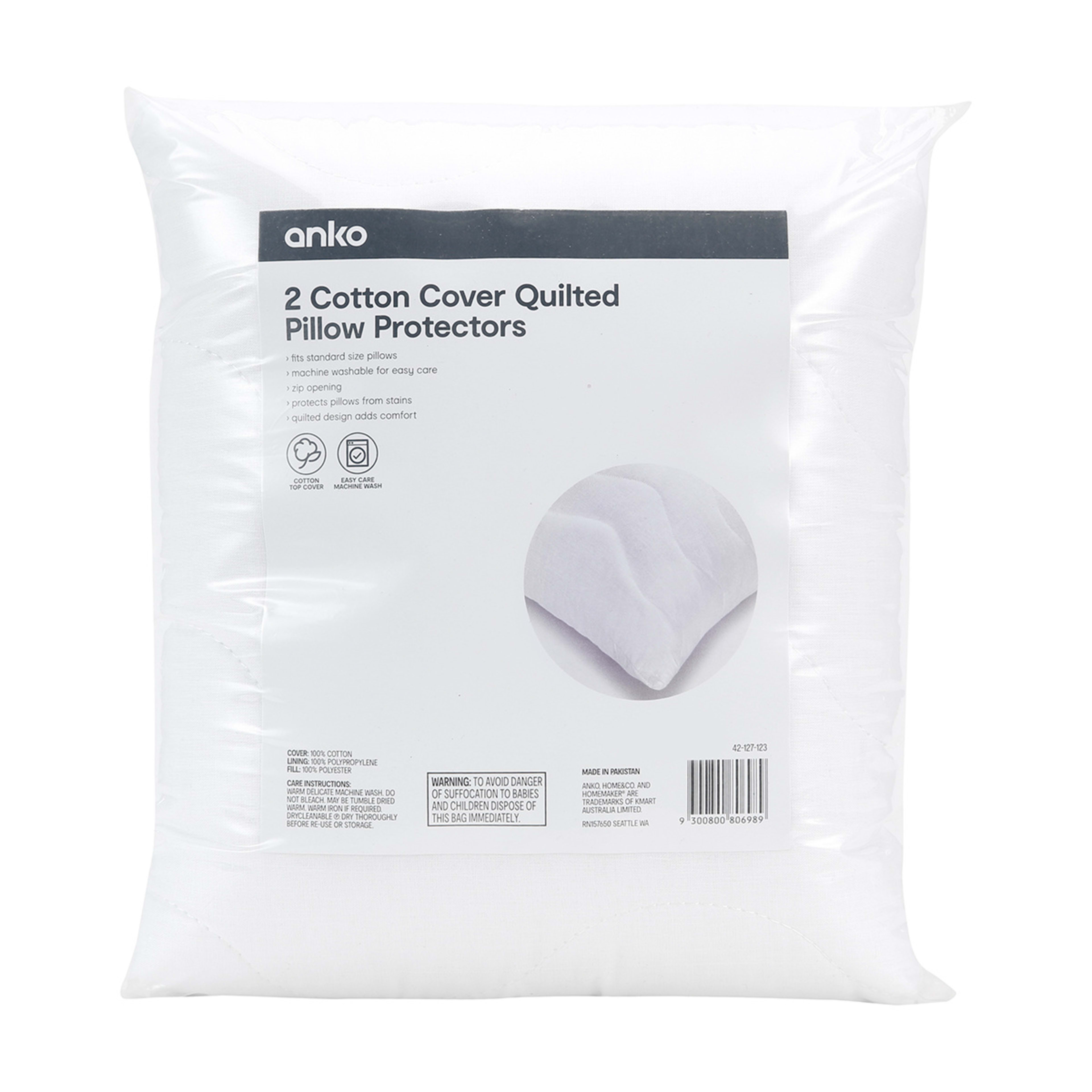 Quilted Pillow Protectors Set of 2 Kmart