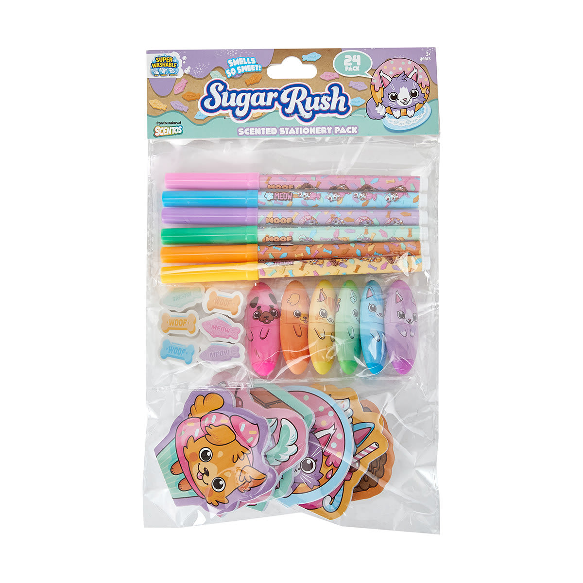 24 Piece Sugar Rush Scented Stationery Pack Kmart