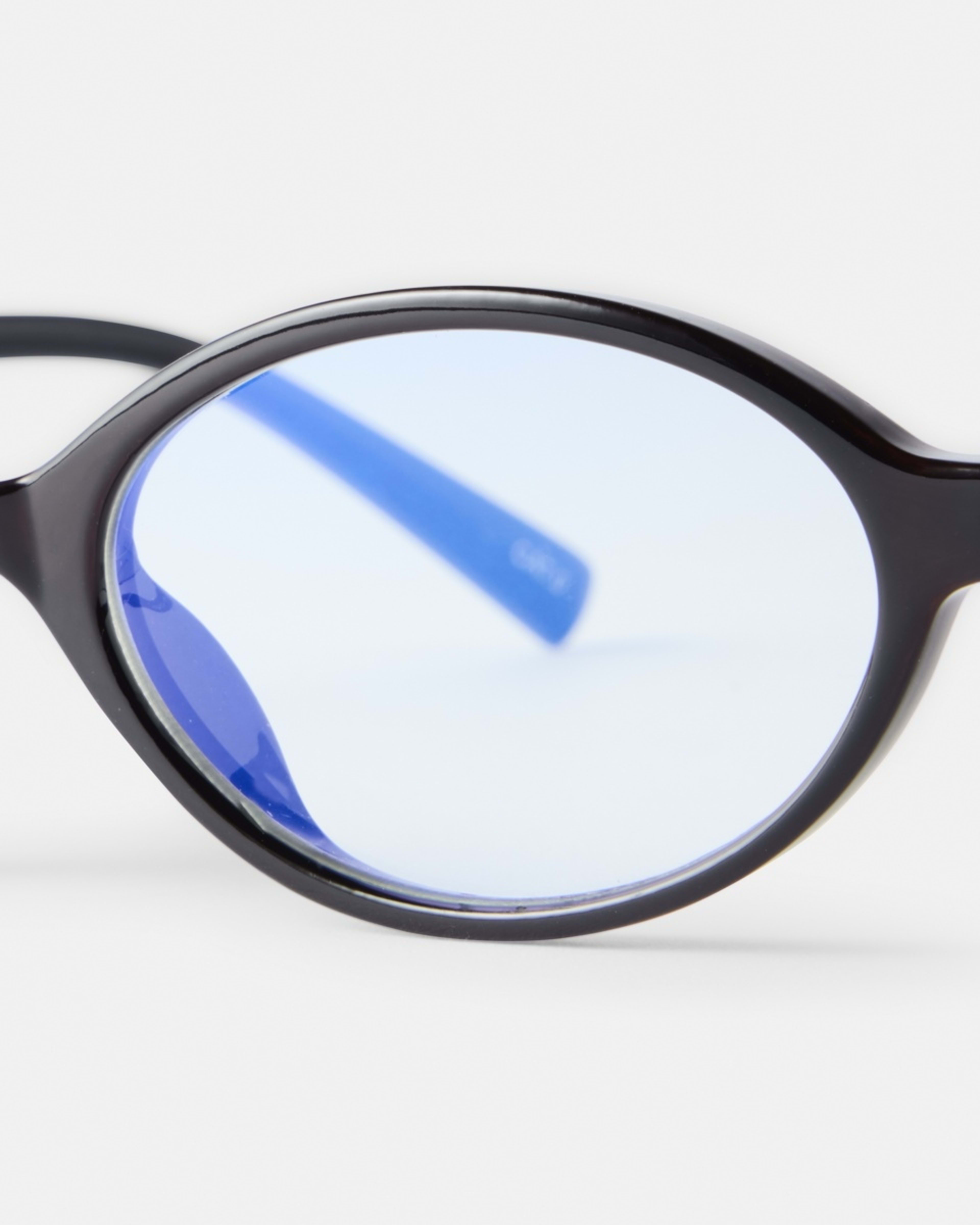 4 Womens Oval Blue Light Glasses Black, 4 of 7
